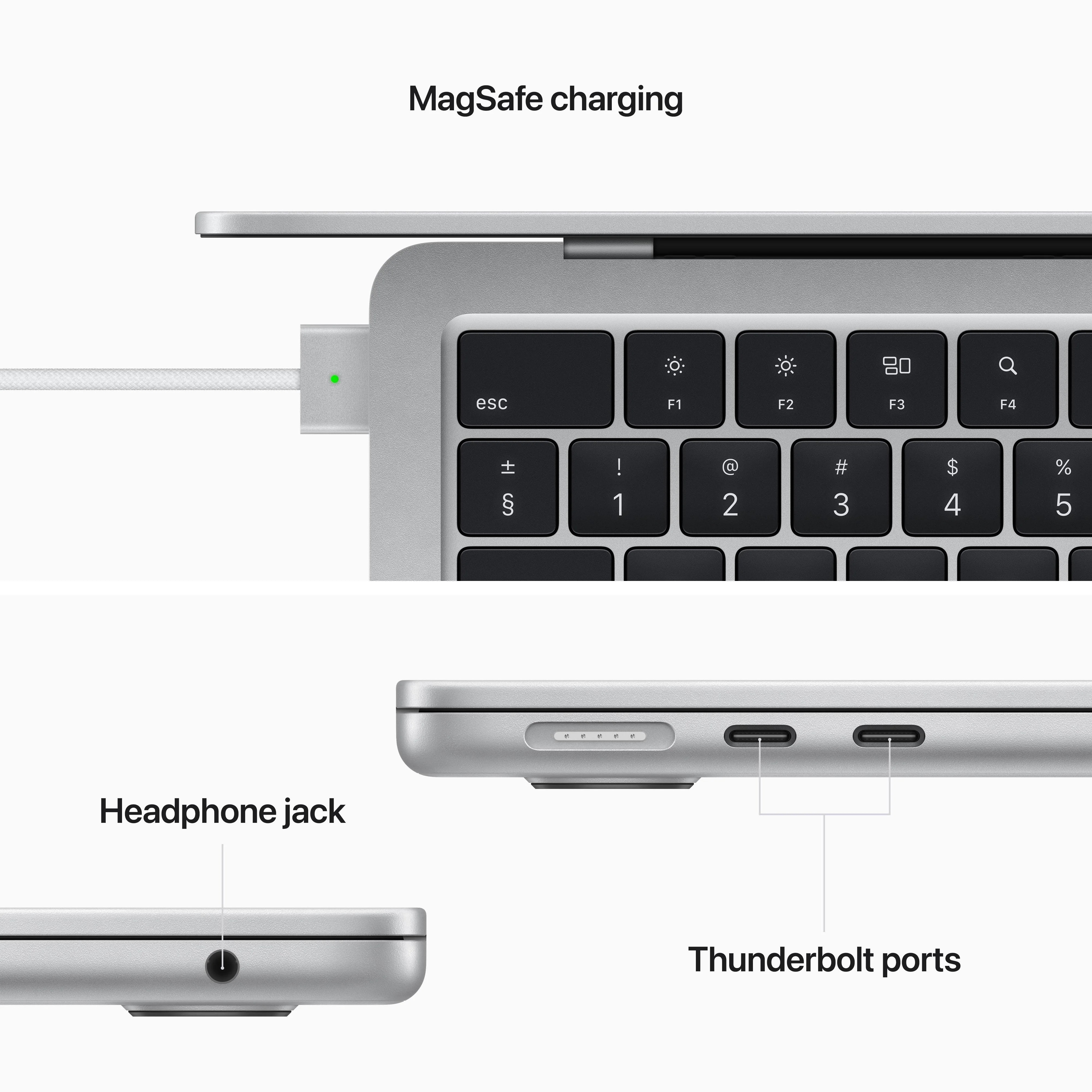 13-inch MacBook Air: Apple M2 chip with 8‑core CPU and 8‑core GPU, 256GB SSD - Silver - Image 7