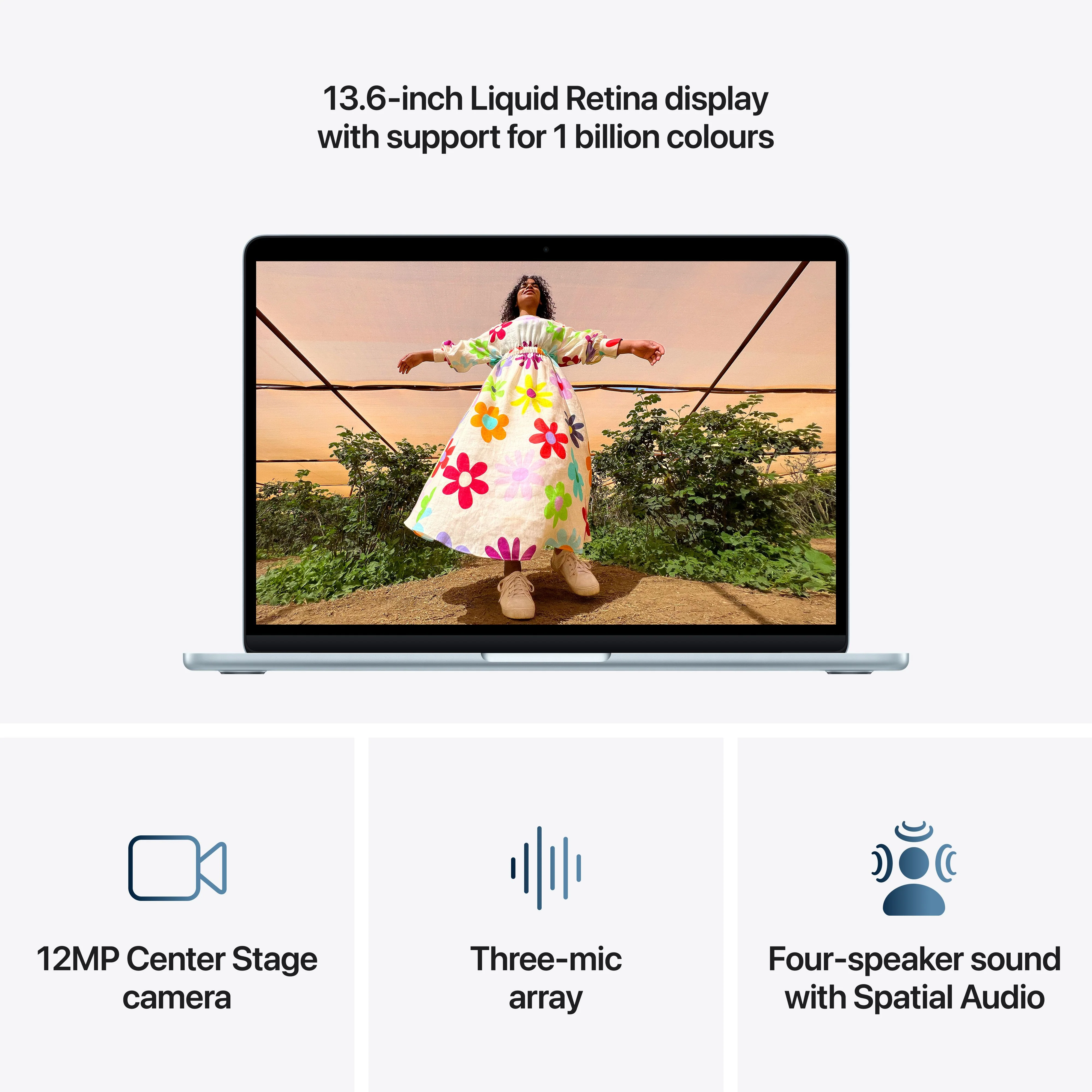 13-inch MacBook Air: Apple M5 chip with 10-core CPU and 10-core GPU, 1TB SSD - Sky Blue - Image 5