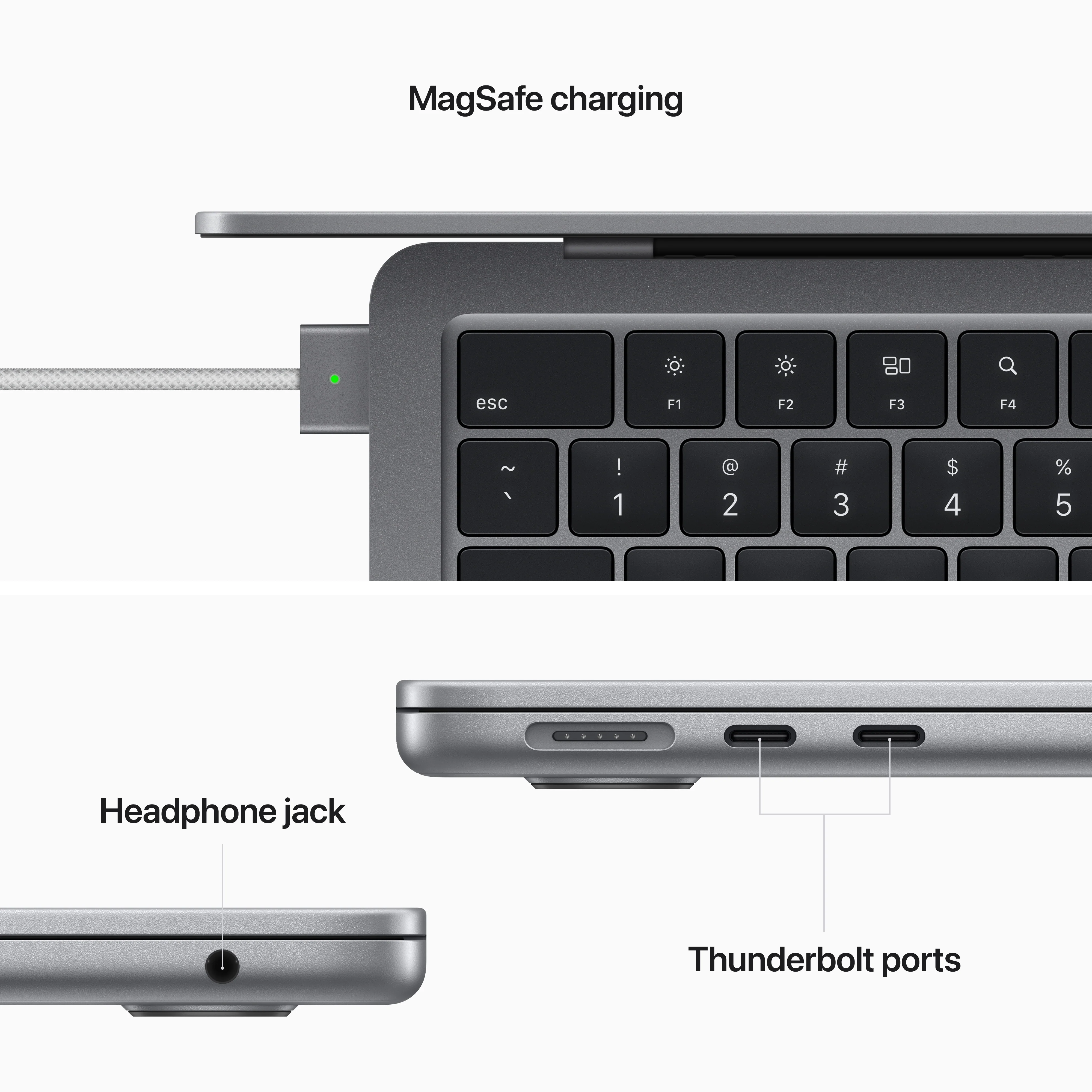 13-inch MacBook Air: Apple M2 chip with 8‑core CPU and 10‑core GPU, 512GB SSD - Space Grey - Image 7