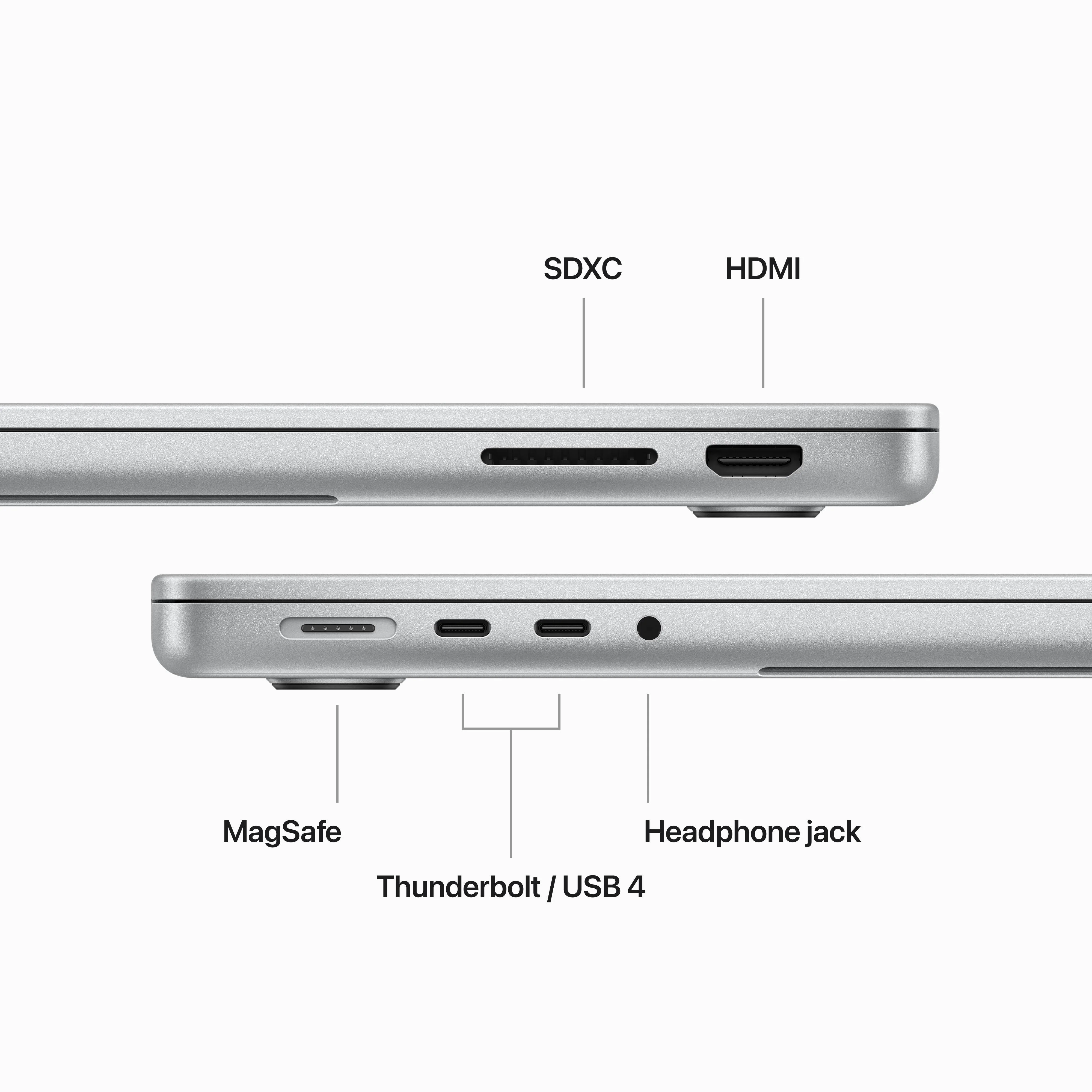 14-inch MacBook Pro: Apple M3 chip with 8‑core CPU and 10‑core GPU, 1TB SSD - Silver - Image 6