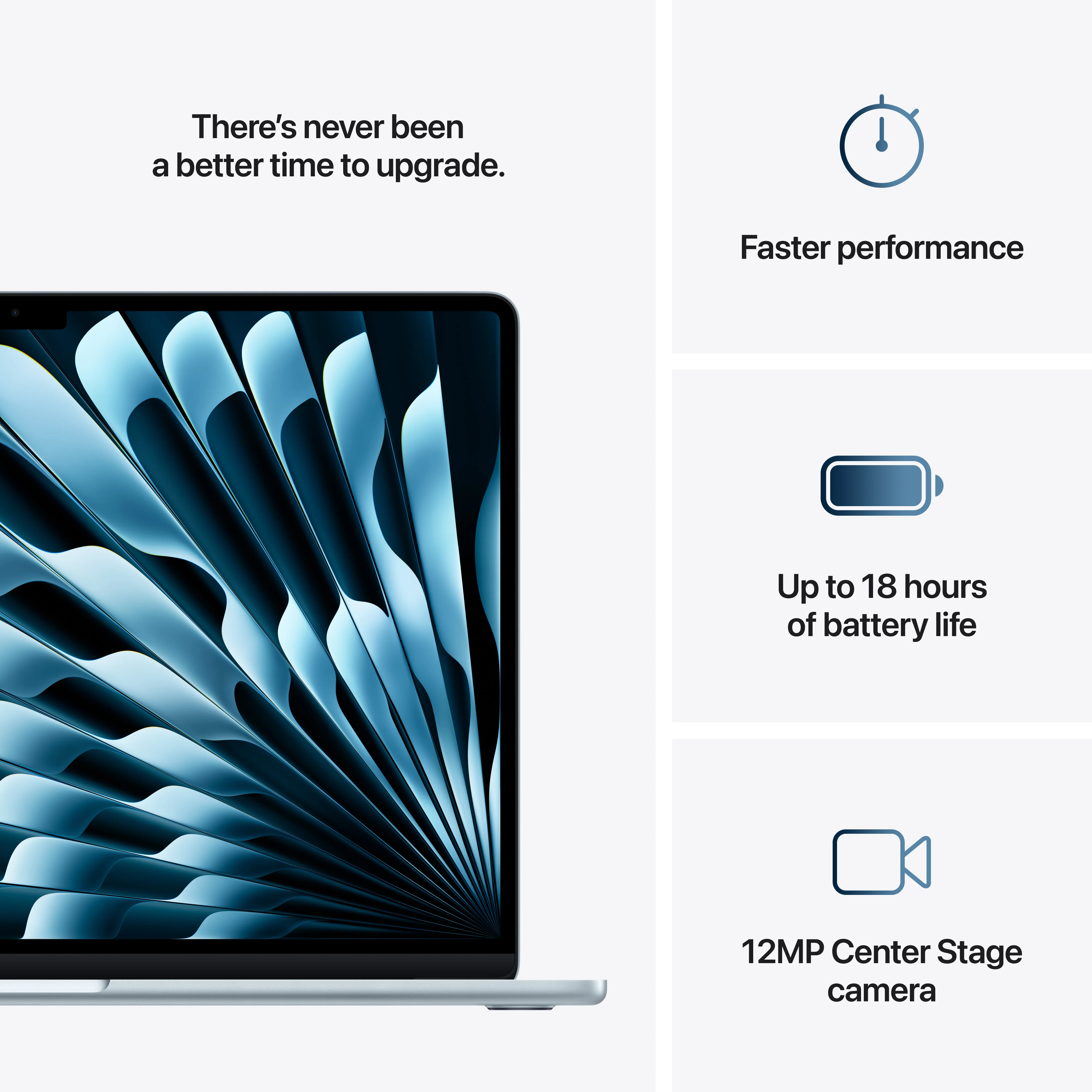 15-inch MacBook Air: Apple M4 chip with 10-core CPU and 10-core GPU, 256GB SSD - Sky Blue - Image 10