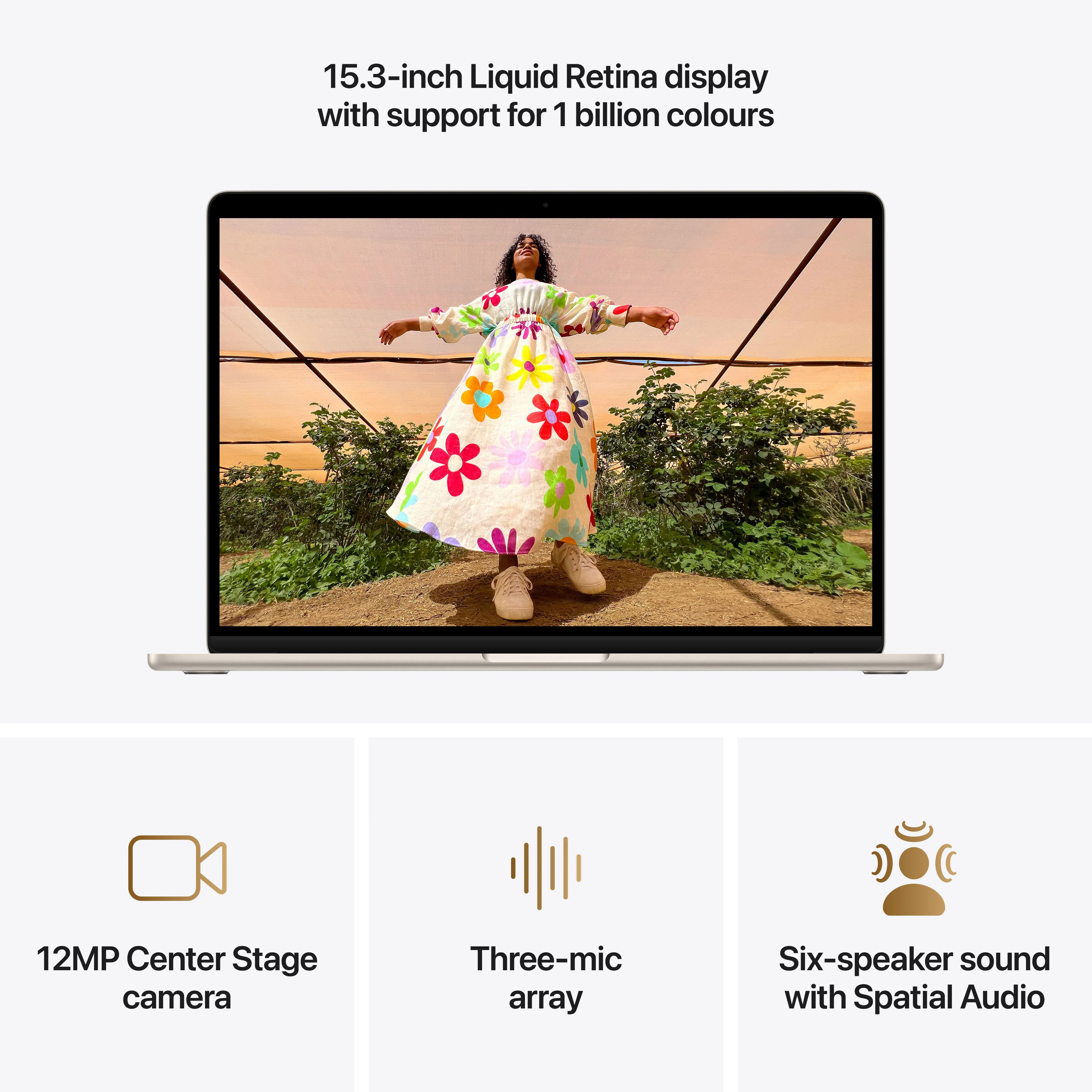 15-inch MacBook Air: Apple M5 chip with 10-core CPU and 10-core GPU, 512GB SSD - Starlight - Image 5