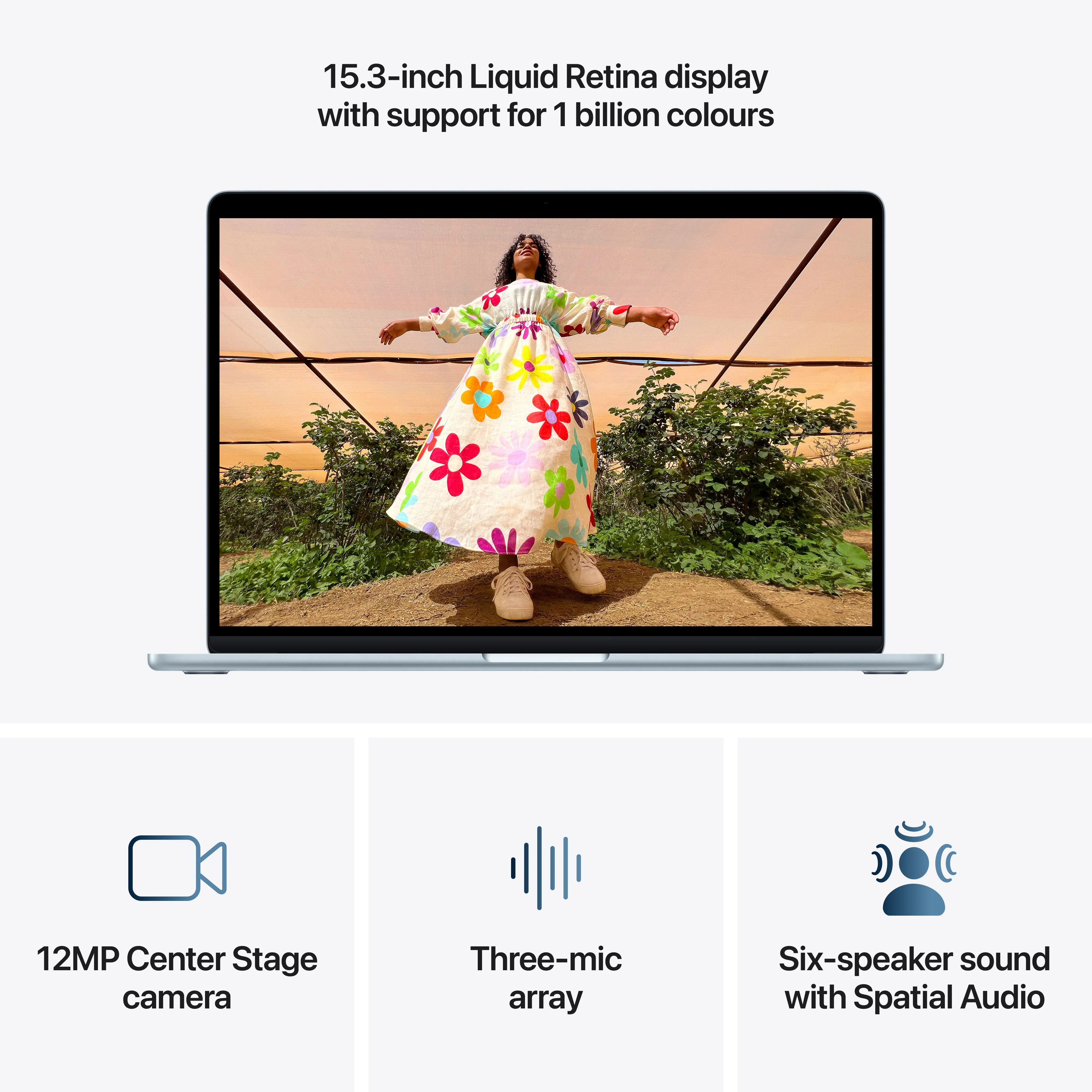 15-inch MacBook Air: Apple M5 chip with 10-core CPU and 10-core GPU, 512GB SSD - Sky Blue - Image 5