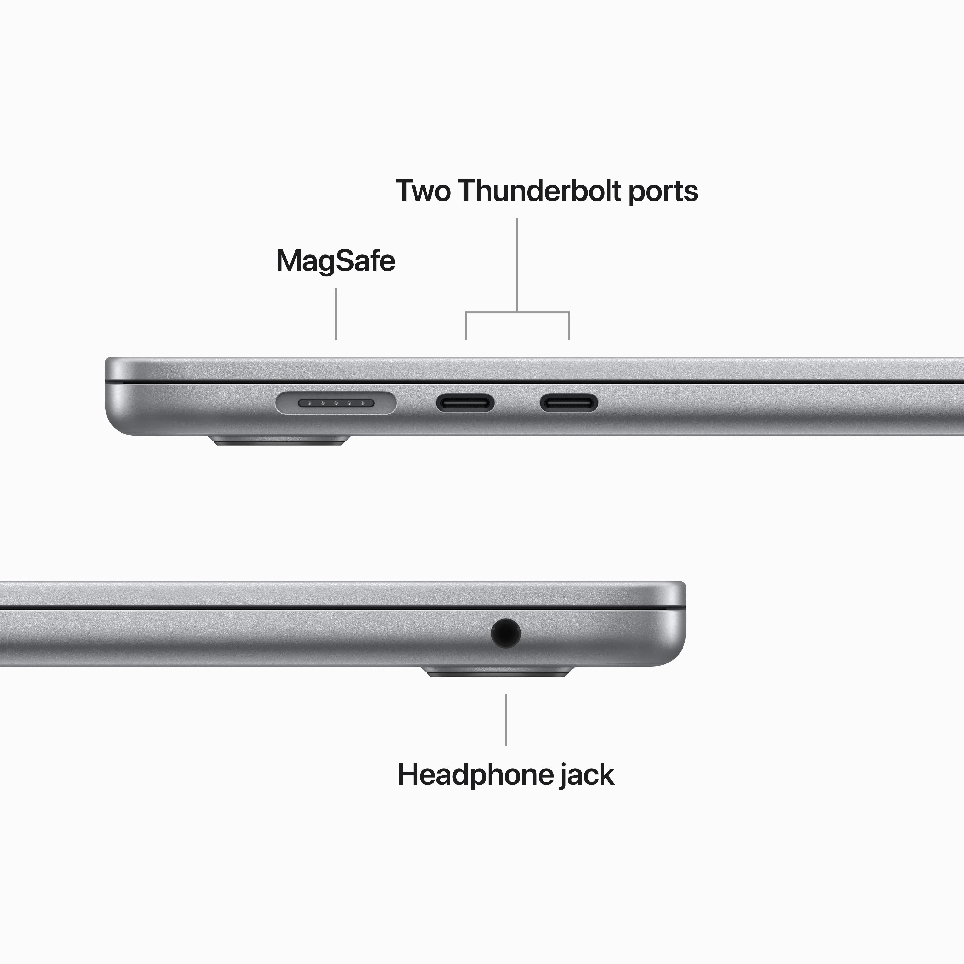 15-inch MacBook Air: Apple M2 chip with 8‑core CPU and 10‑core GPU, 512GB SSD - Space Grey - Image 9
