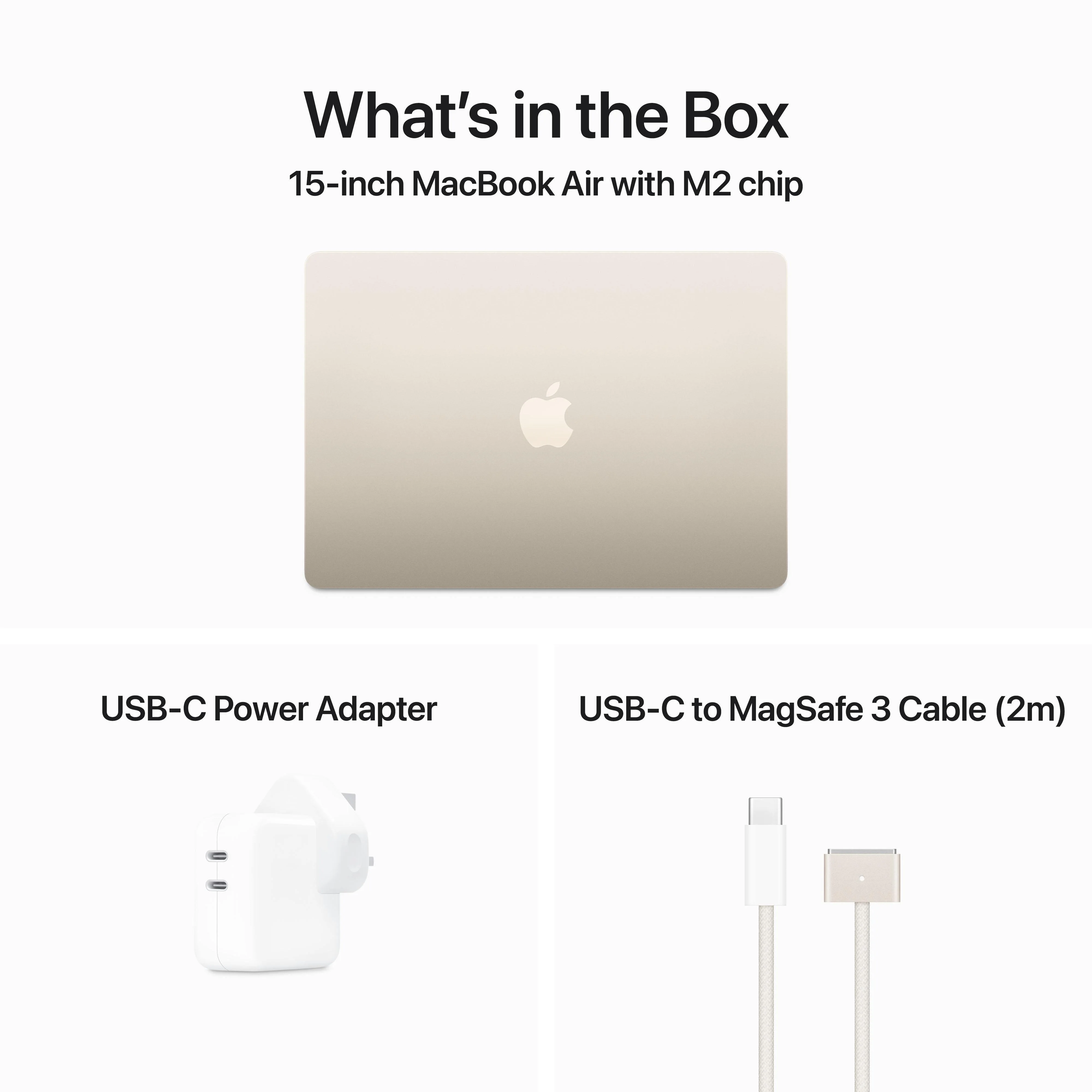 15-inch MacBook Air: Apple M2 chip with 8‑core CPU and 10‑core GPU, 256GB SSD - Starlight - Image 12