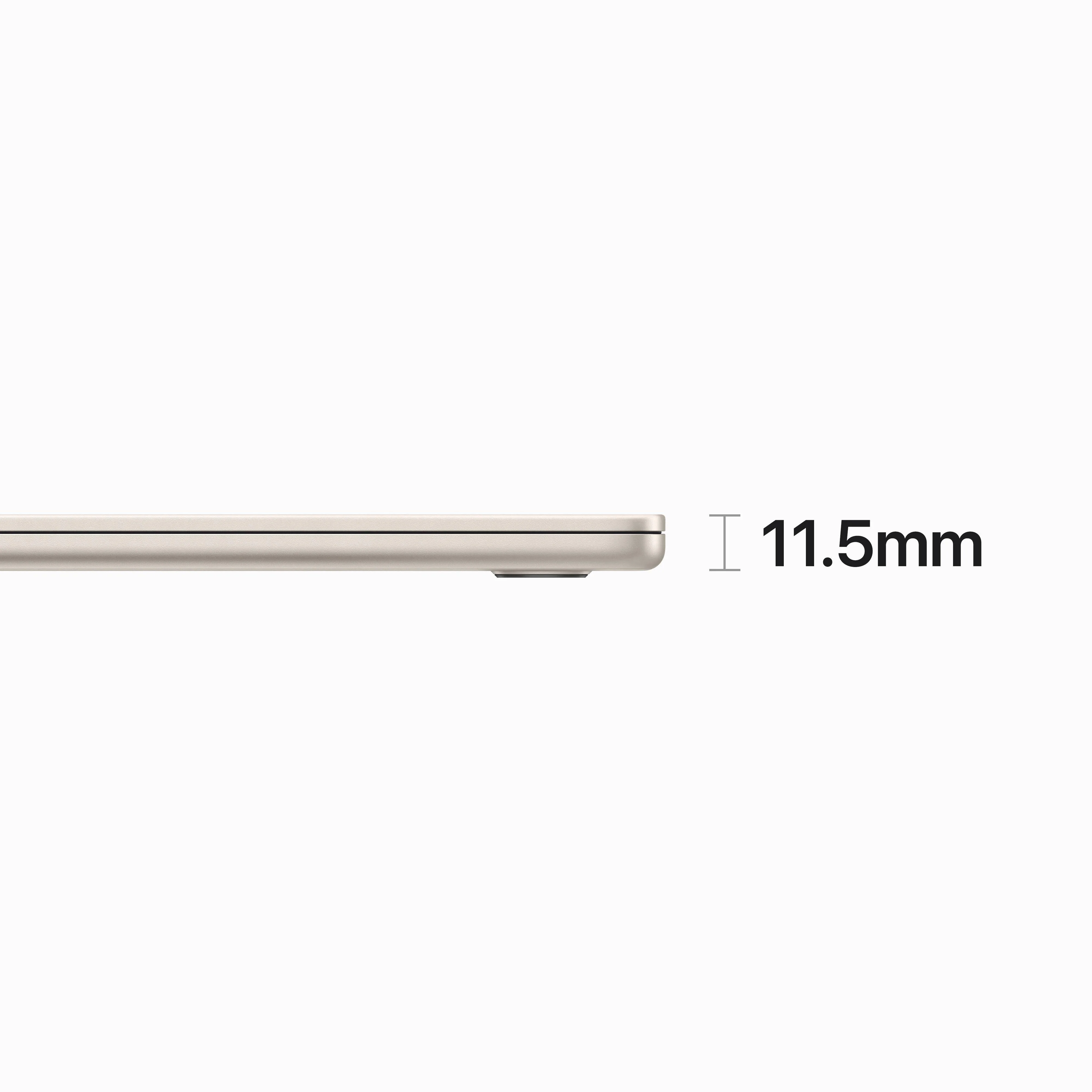 15-inch MacBook Air: Apple M2 chip with 8‑core CPU and 10‑core GPU, 256GB SSD - Starlight - Image 3