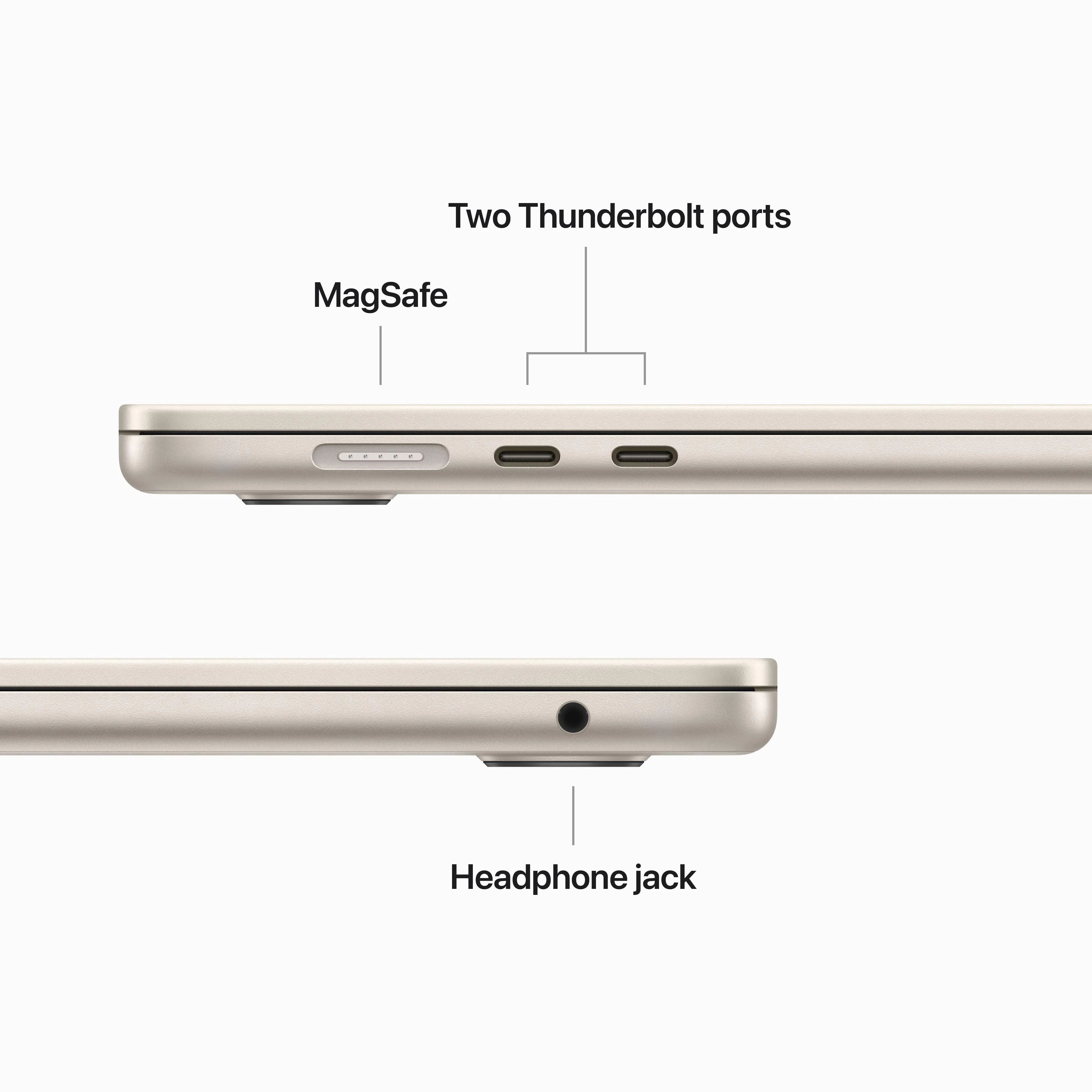 15-inch MacBook Air: Apple M2 chip with 8‑core CPU and 10‑core GPU, 256GB SSD - Starlight - Image 9