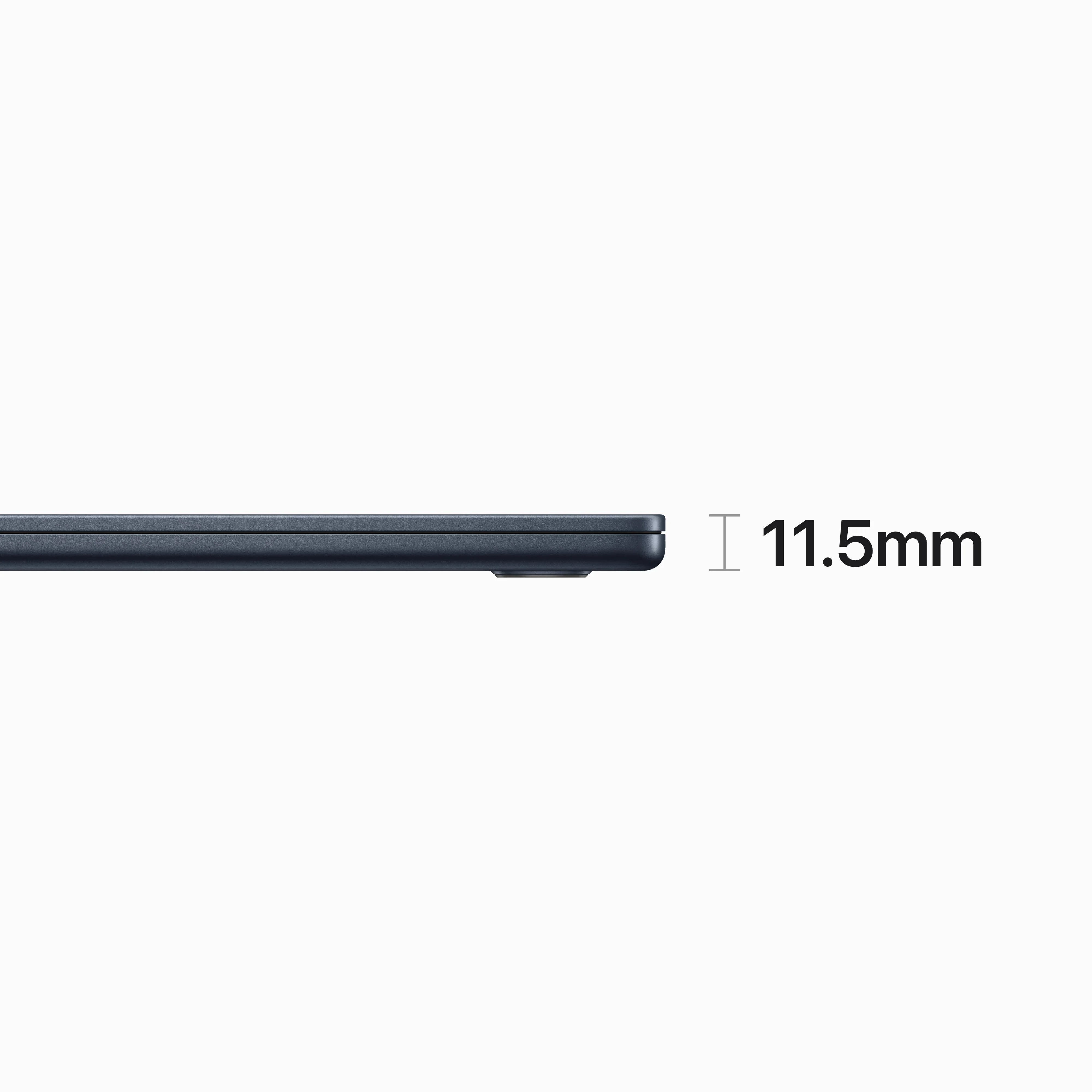 15-inch MacBook Air: Apple M2 chip with 8‑core CPU and 10‑core GPU, 256GB SSD - Midnight - Image 3