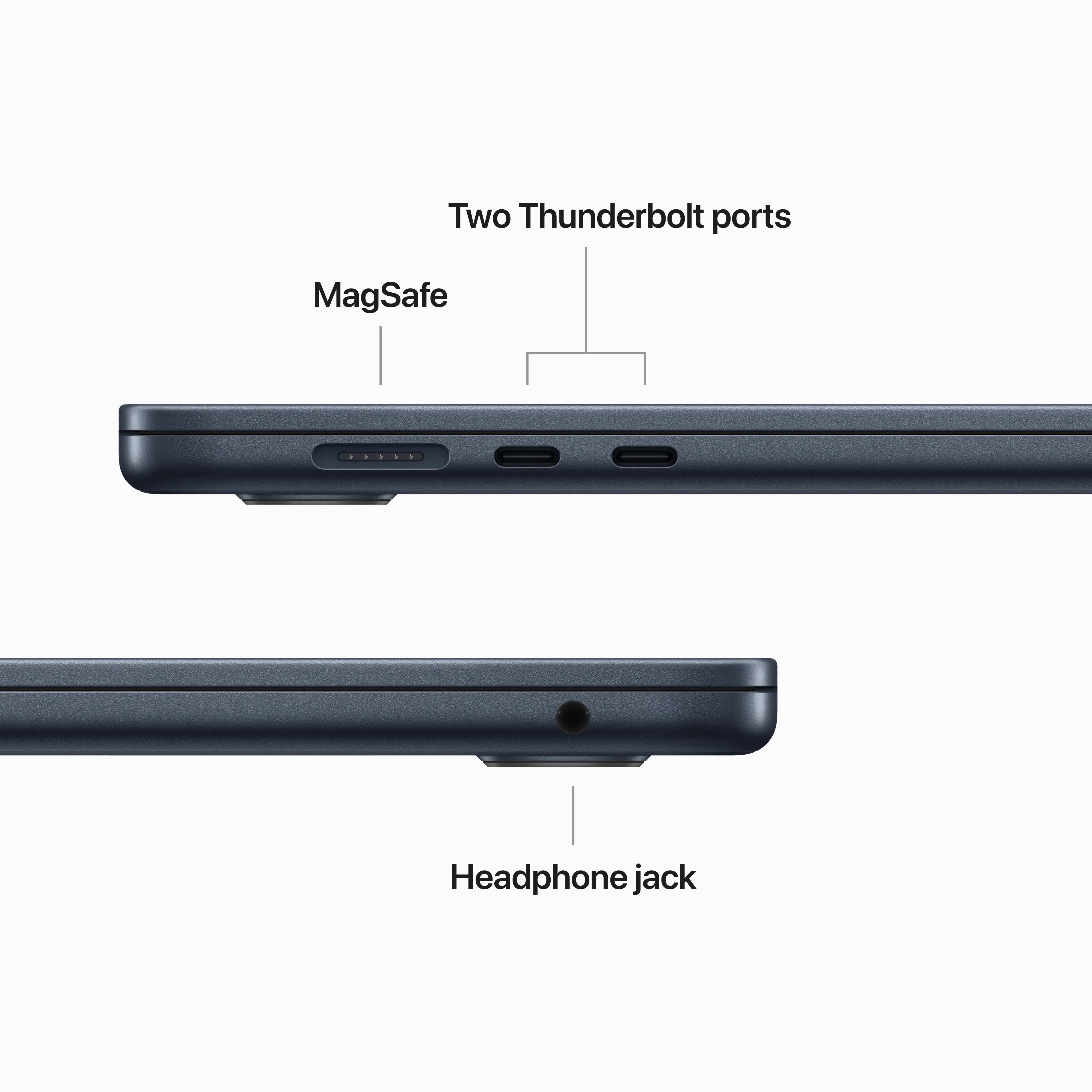 15-inch MacBook Air: Apple M2 chip with 8‑core CPU and 10‑core GPU, 512GB SSD - Midnight - Image 9