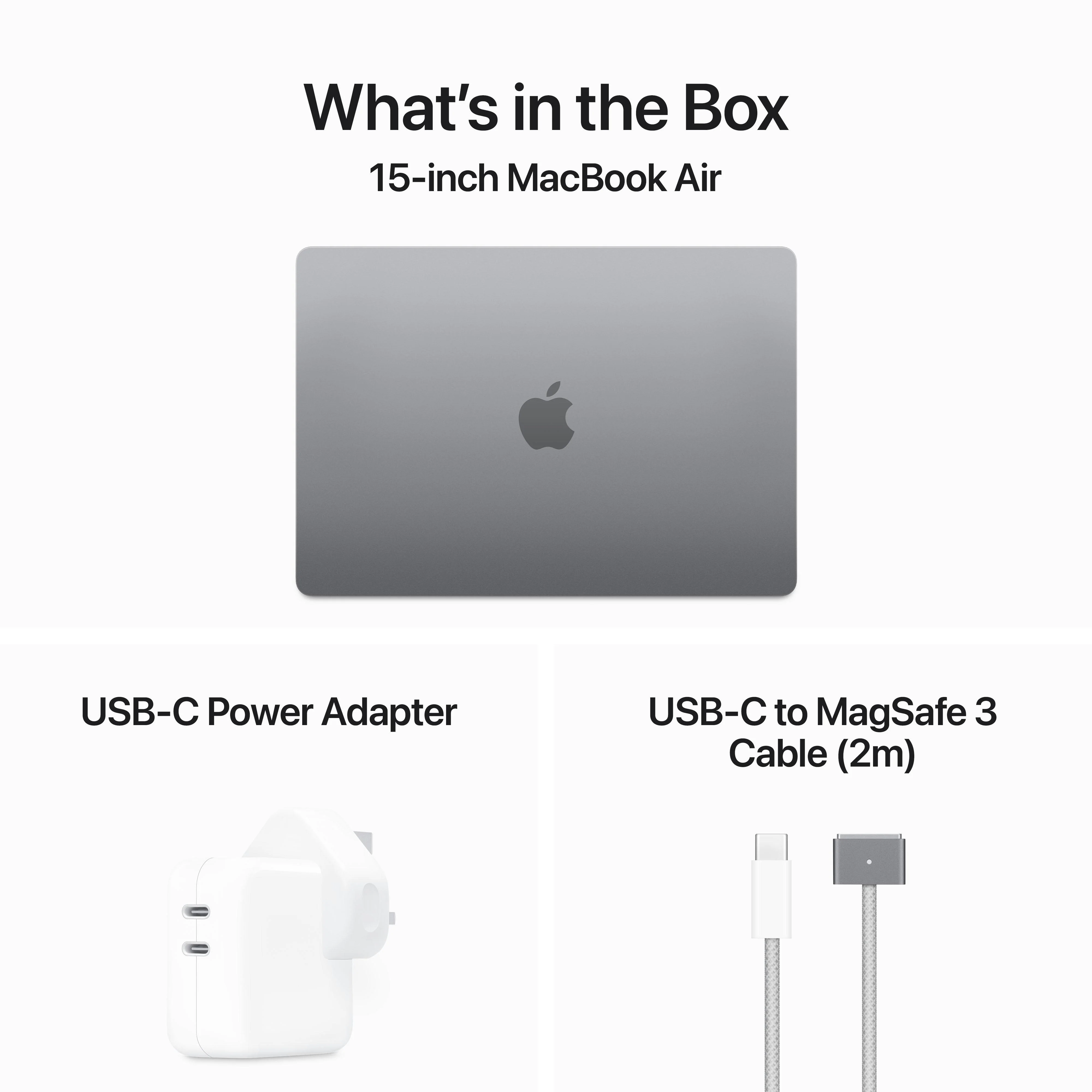 15-inch MacBook Air: Apple M3 chip with 8‑core CPU and 10‑core GPU, 256GB SSD - Space Grey - Image 9