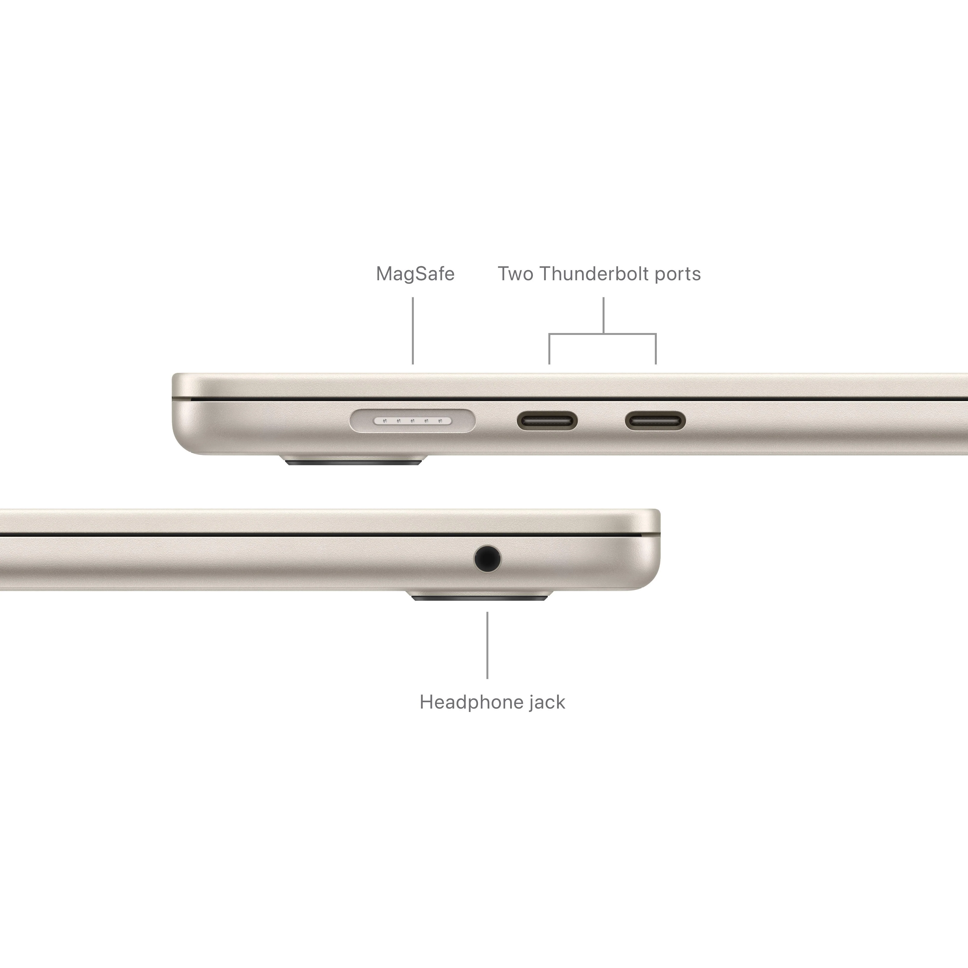 15-inch MacBook Air: Apple M3 chip with 8‑core CPU and 10‑core GPU, 256GB SSD - Starlight - Image 7