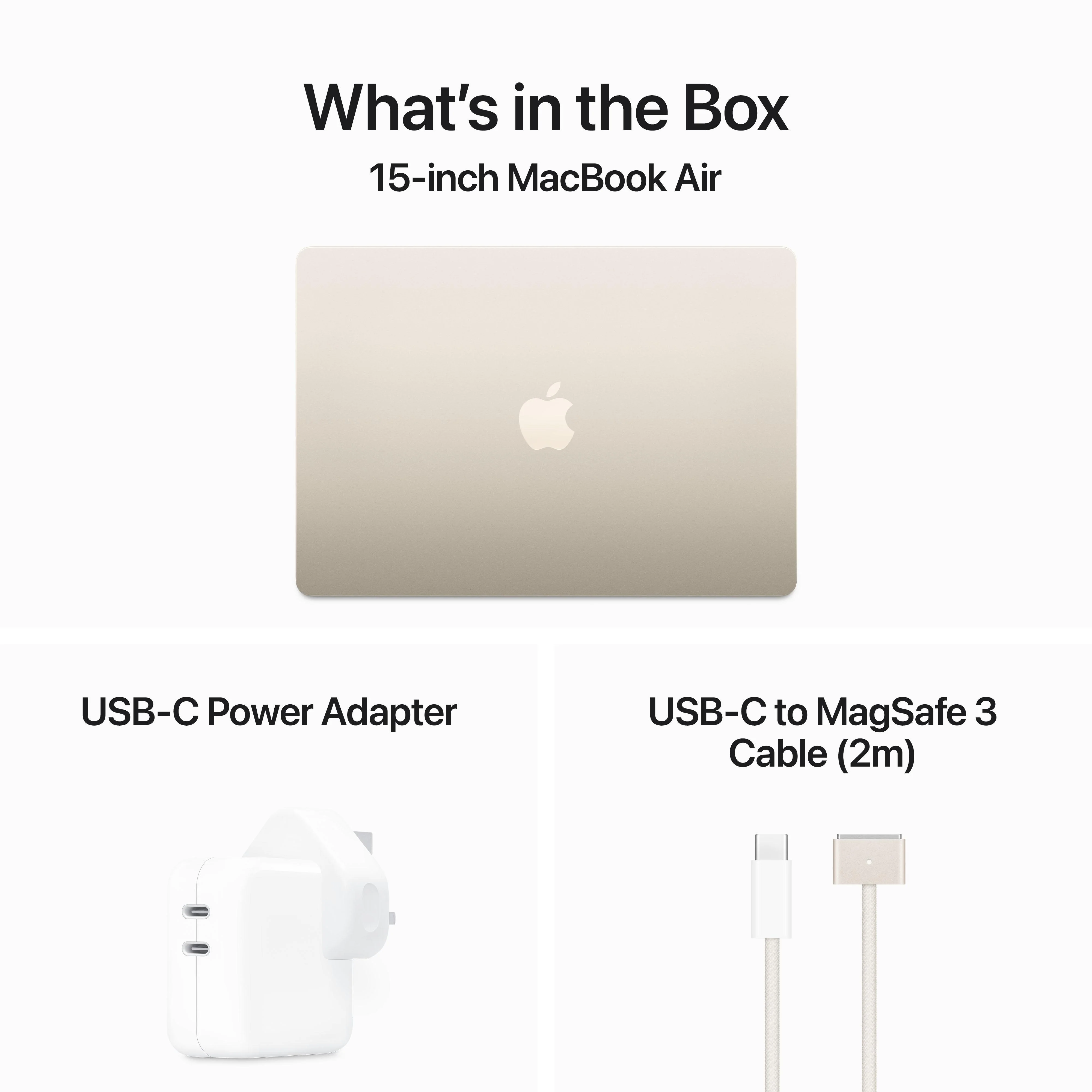 15-inch MacBook Air: Apple M3 chip with 8‑core CPU and 10‑core GPU, 256GB SSD - Starlight - Image 9