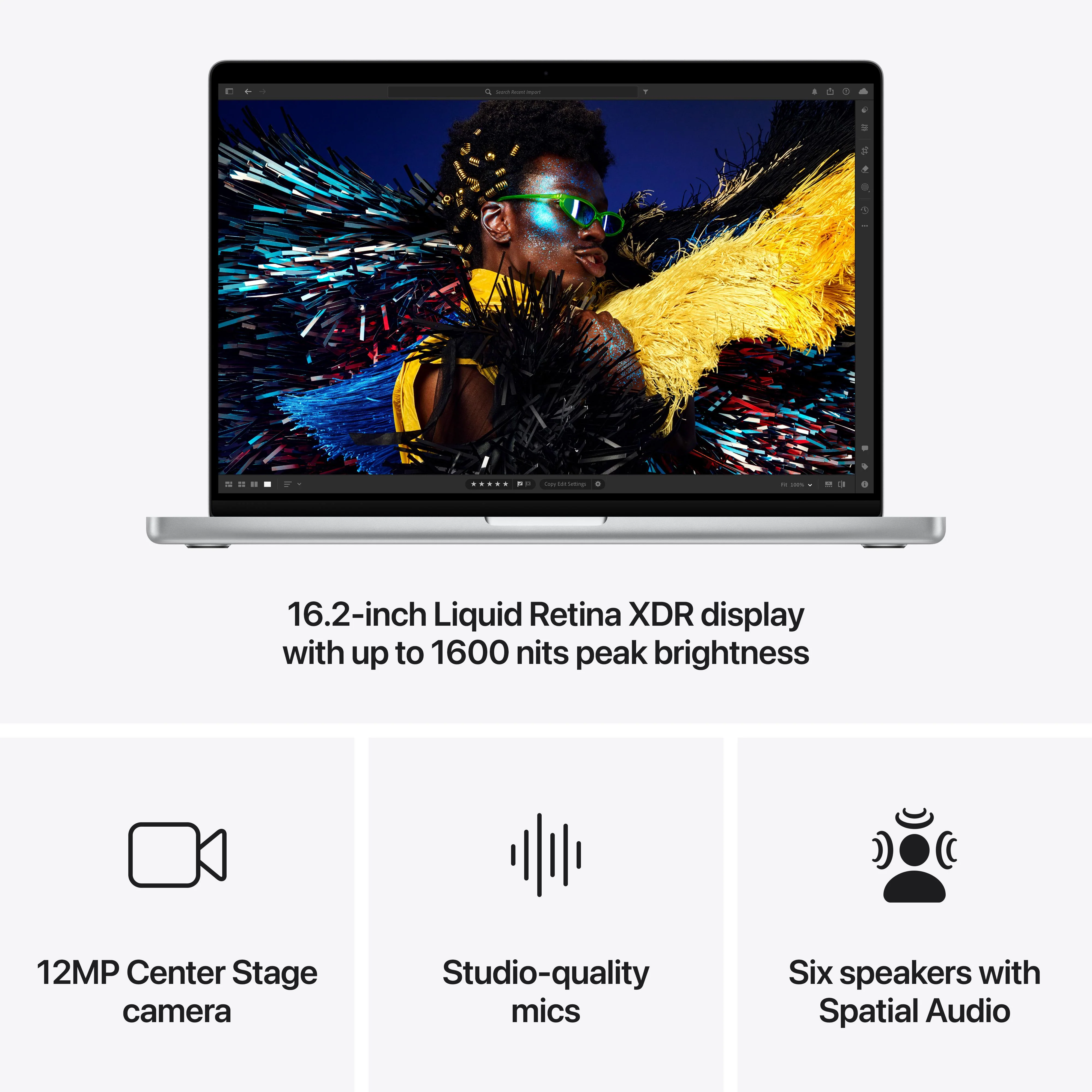 16-inch MacBook Pro: Apple M4 Max chip with 14‑core CPU and 32‑core GPU, 1TB SSD - Silver - Image 6