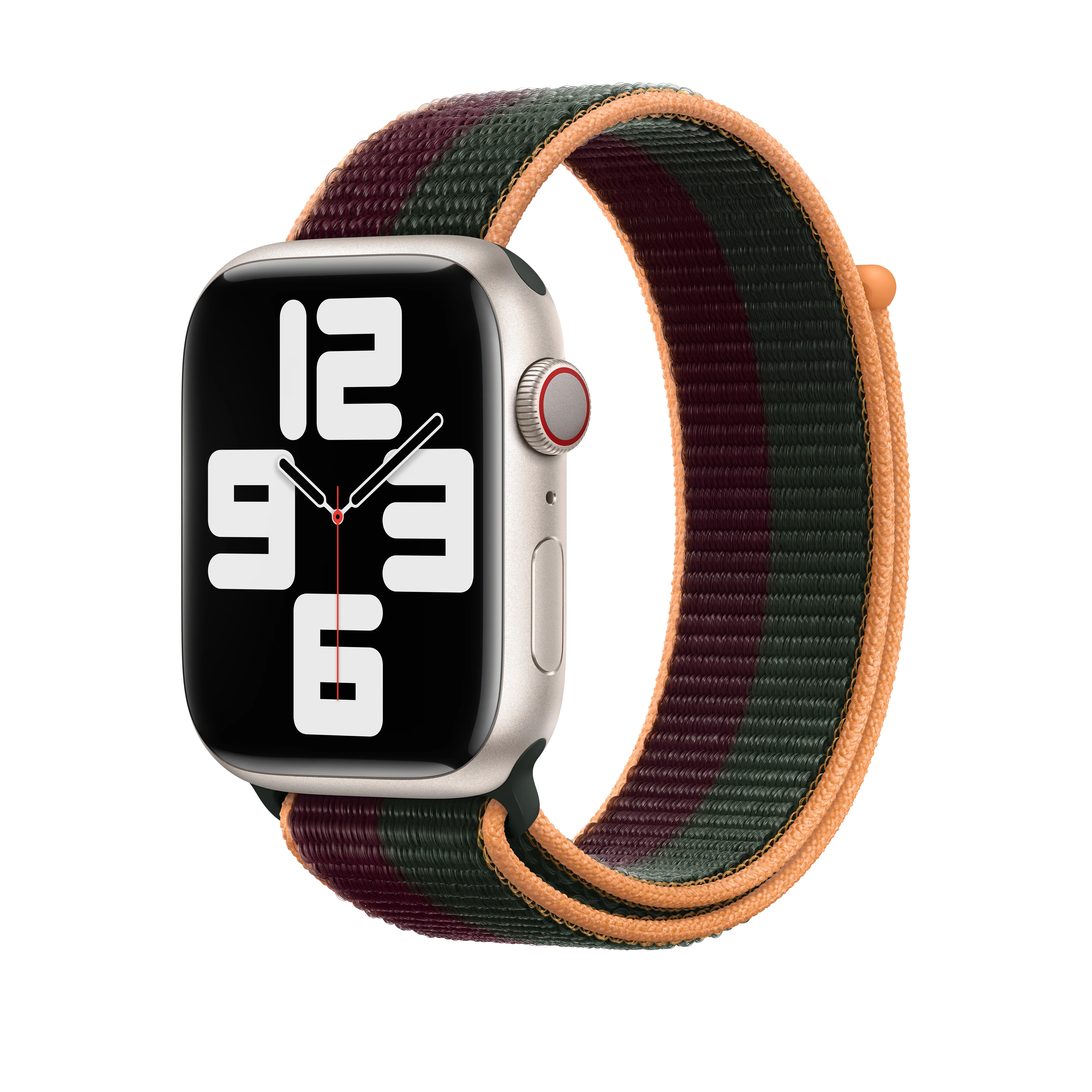 45mm Dark Cherry/Forest Green Sport Loop - Image 2