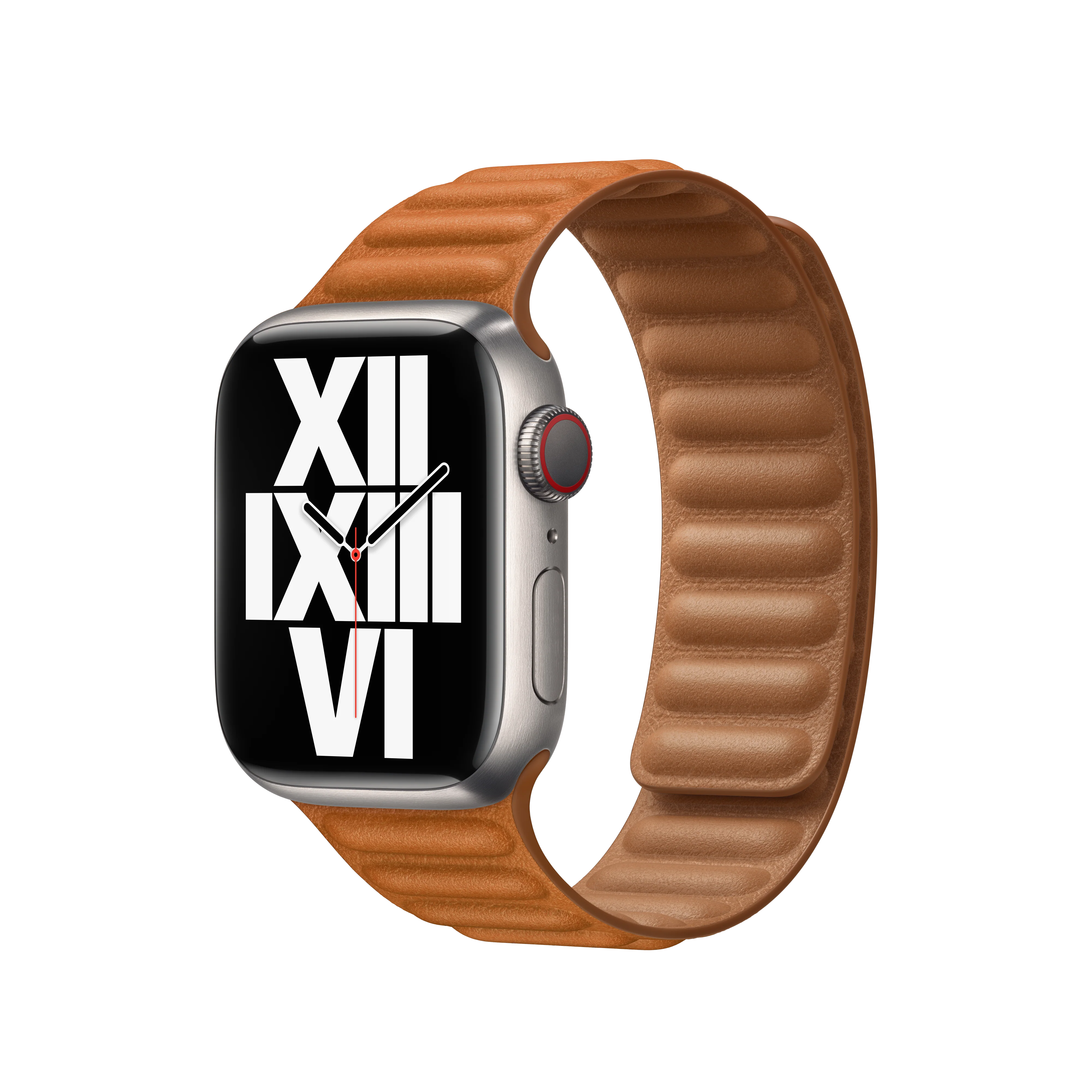 41mm Golden Brown Leather Link - S/M - Image 2