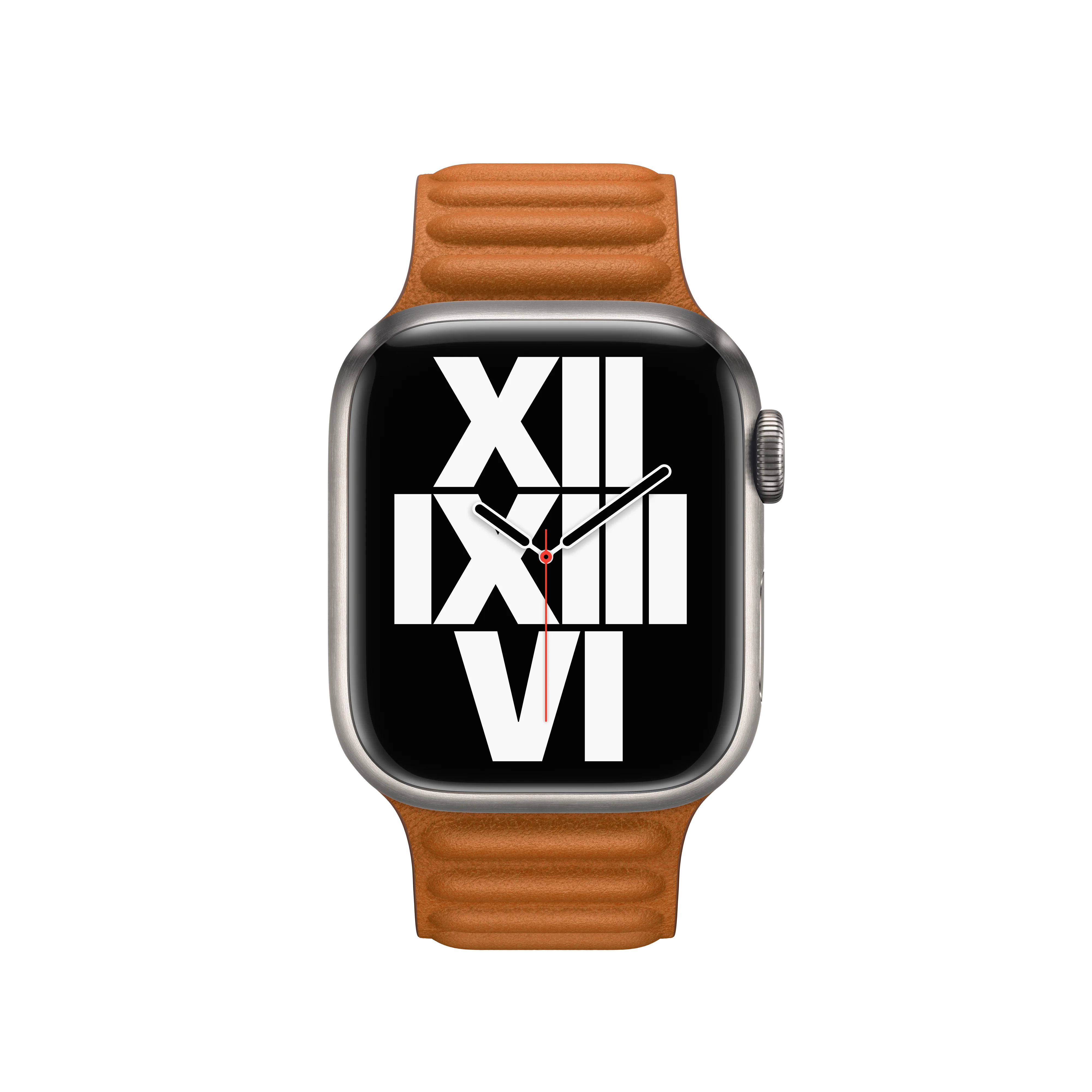 41mm Golden Brown Leather Link - S/M - Image 3