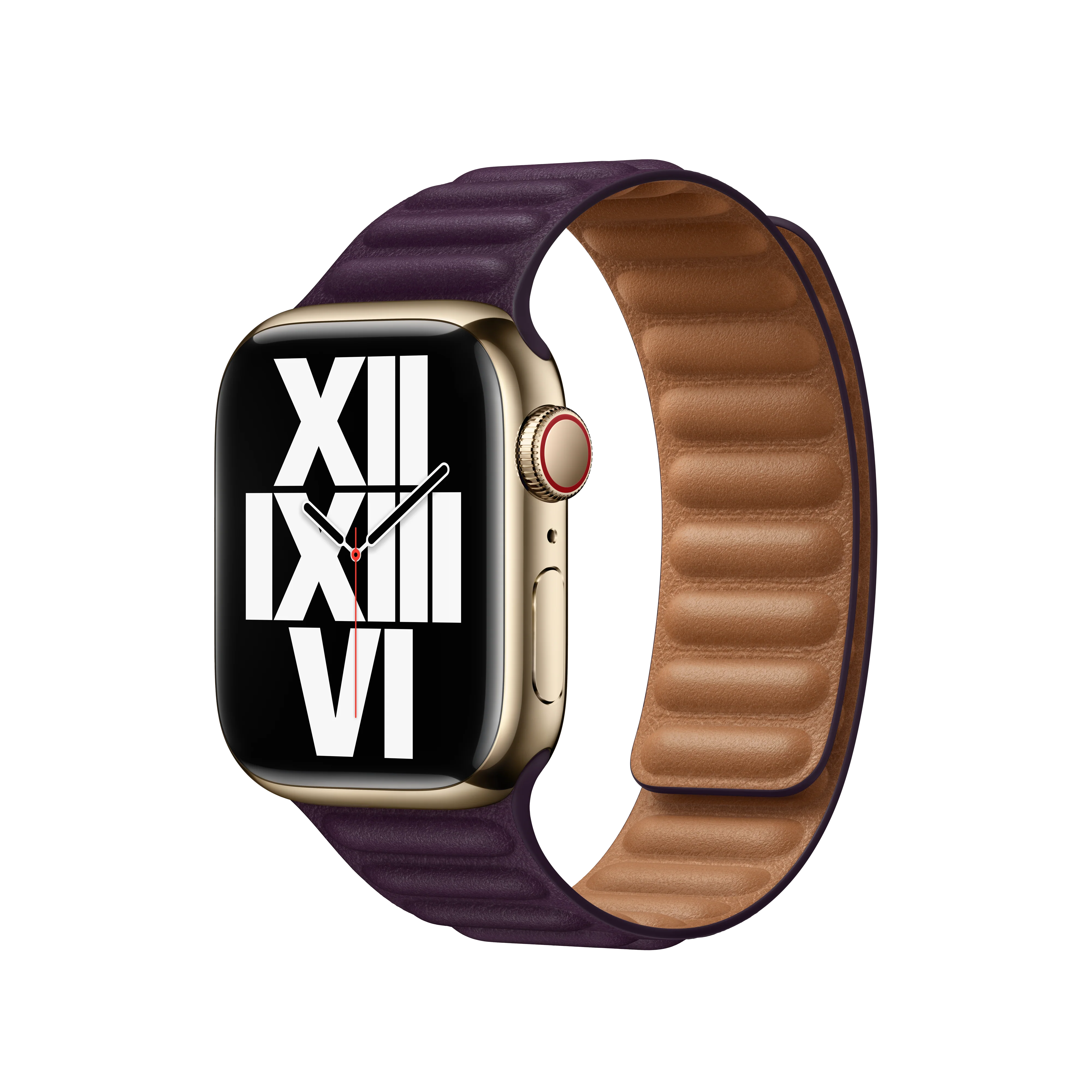 41mm Dark Cherry Leather Link - M/L - Image 2