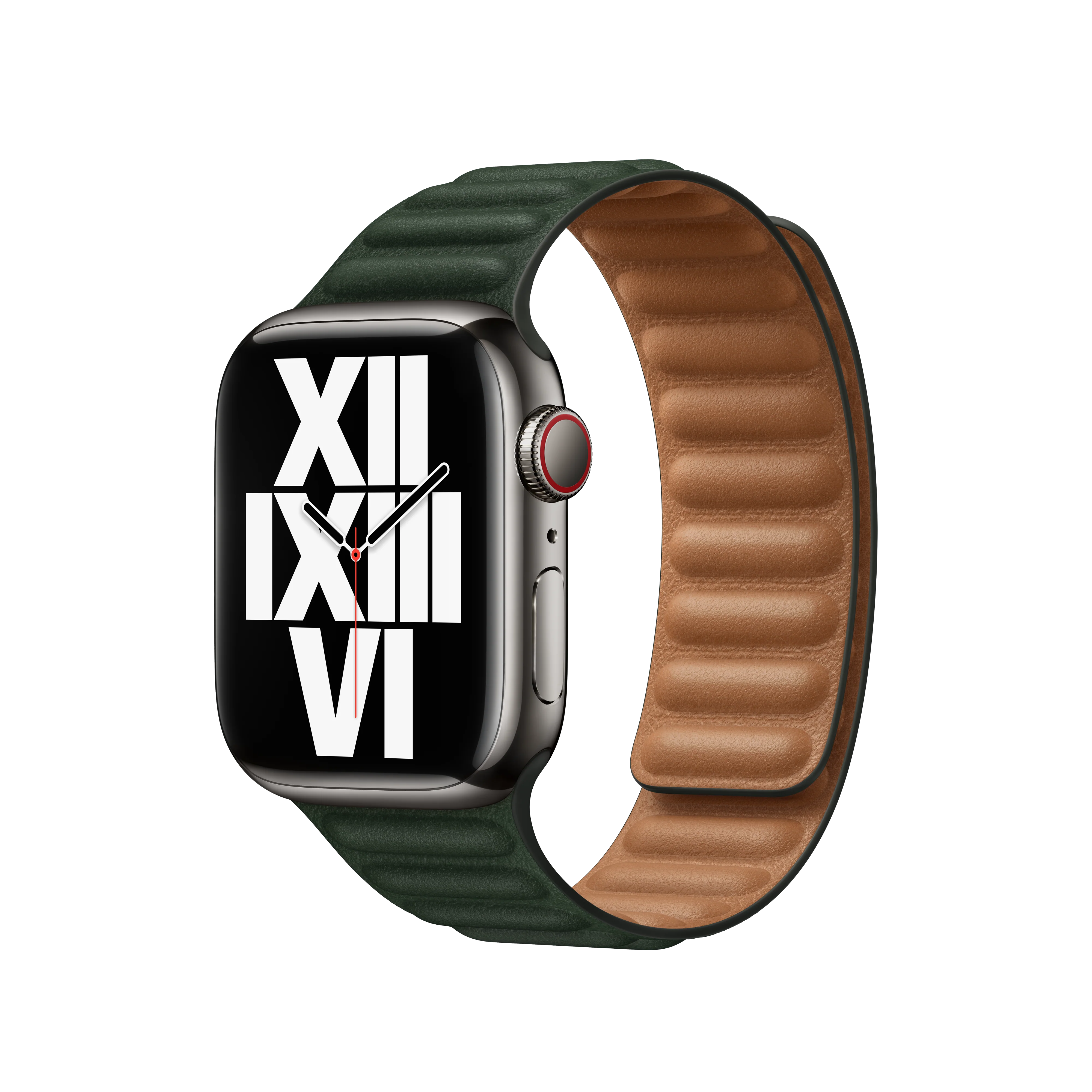 41mm Sequoia Green Leather Link - S/M - Image 2