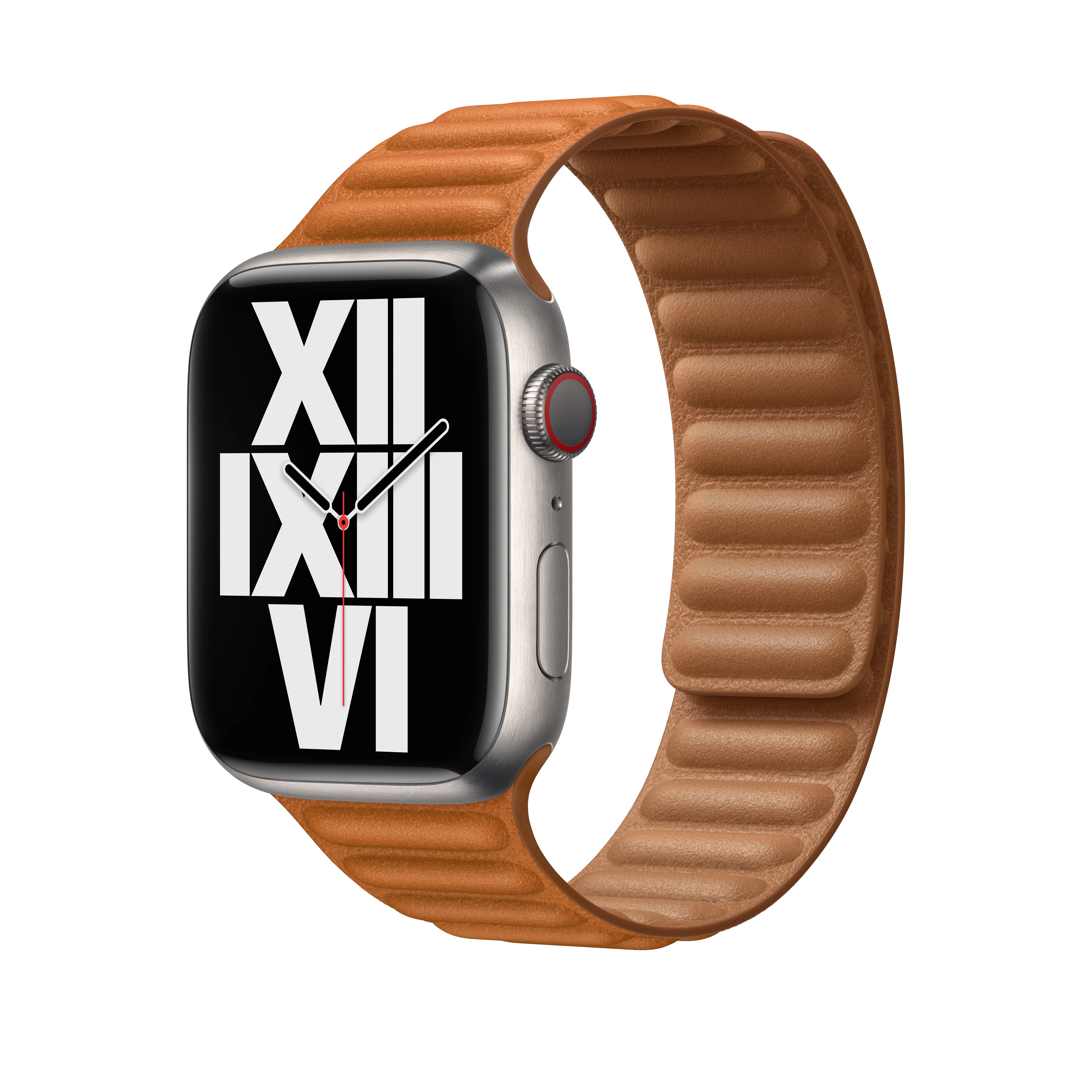 45mm Golden Brown Leather Link - M/L - Image 2