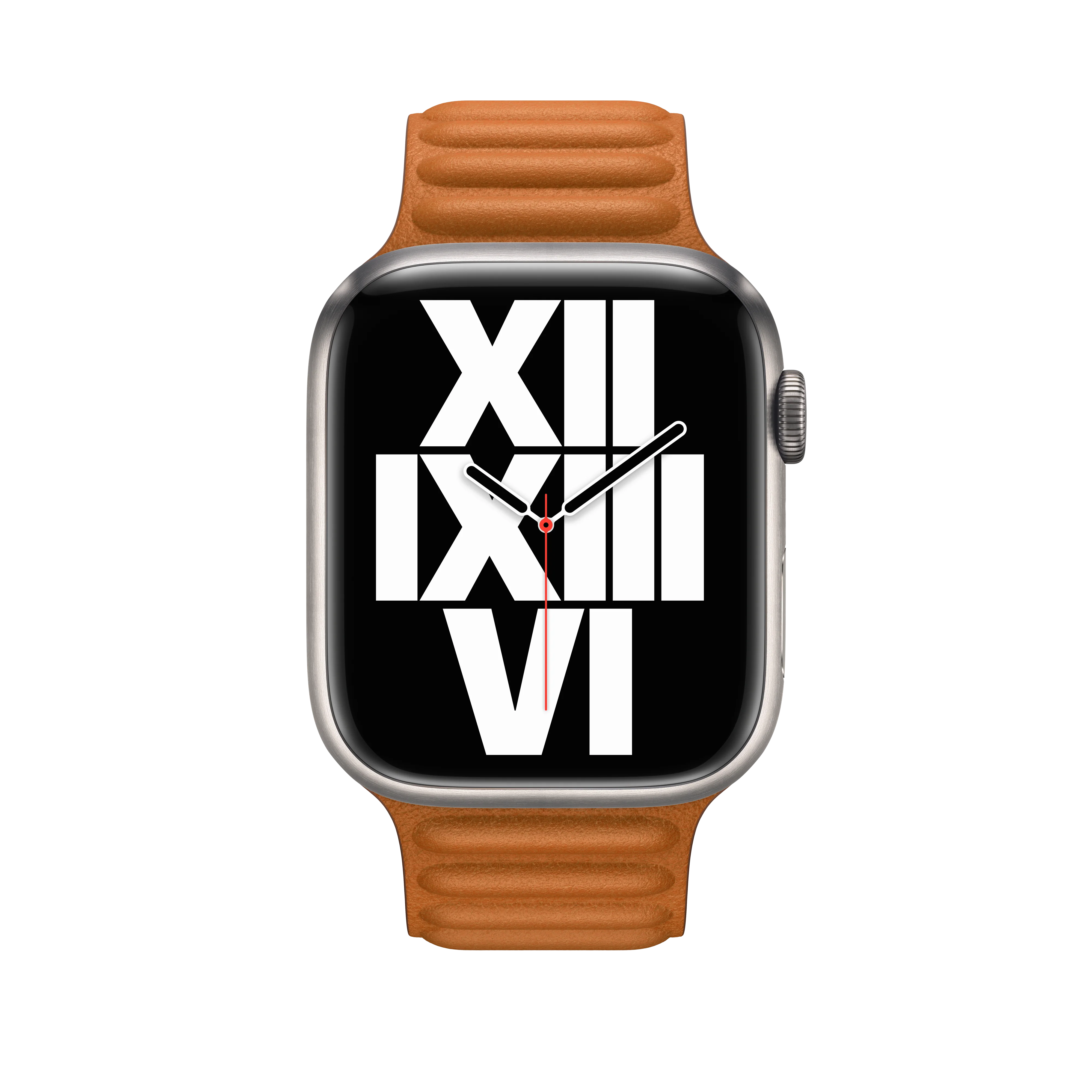 45mm Golden Brown Leather Link - M/L - Image 3