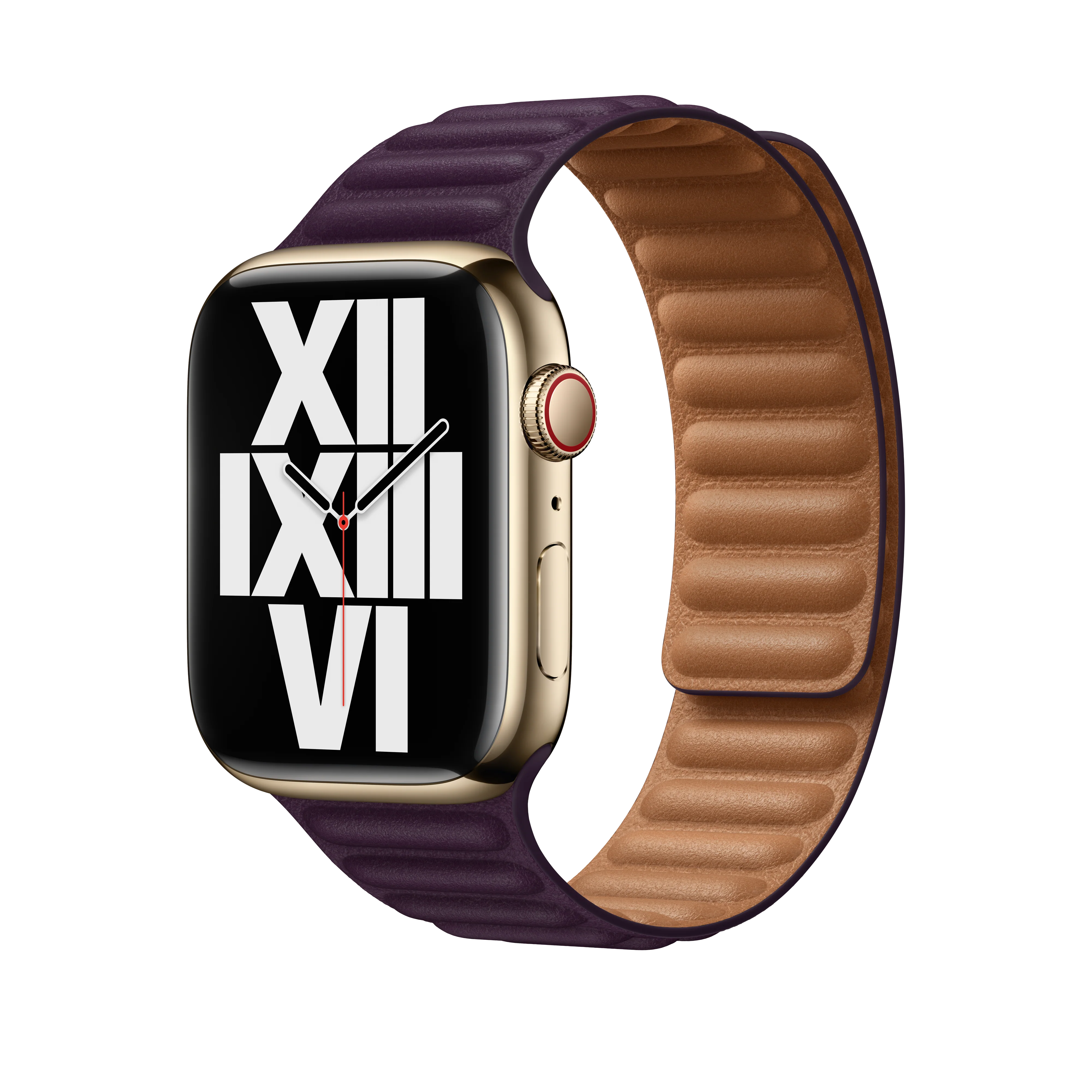 45mm Dark Cherry Leather Link - S/M - Image 2