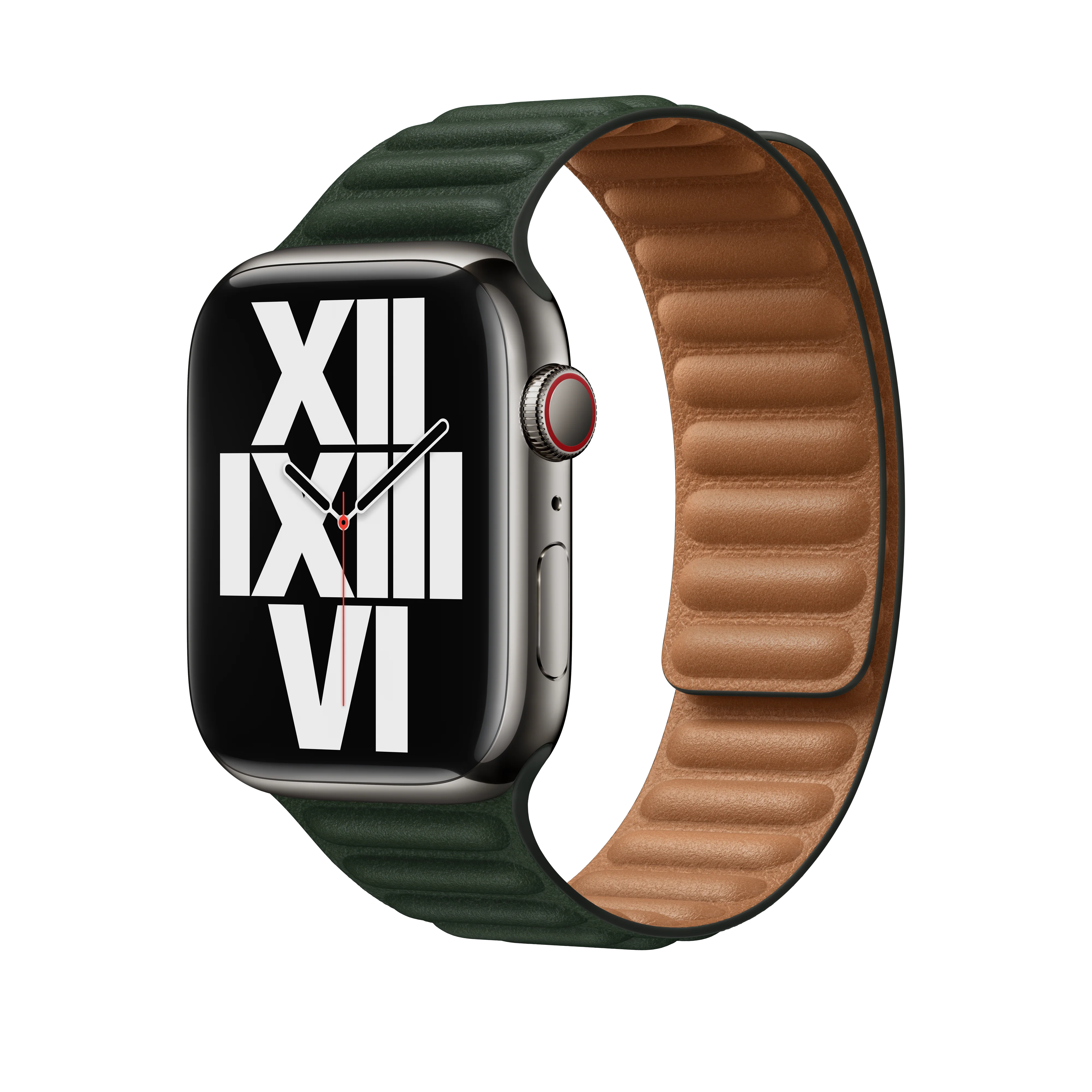 45mm Sequoia Green Leather Link - S/M - Image 2