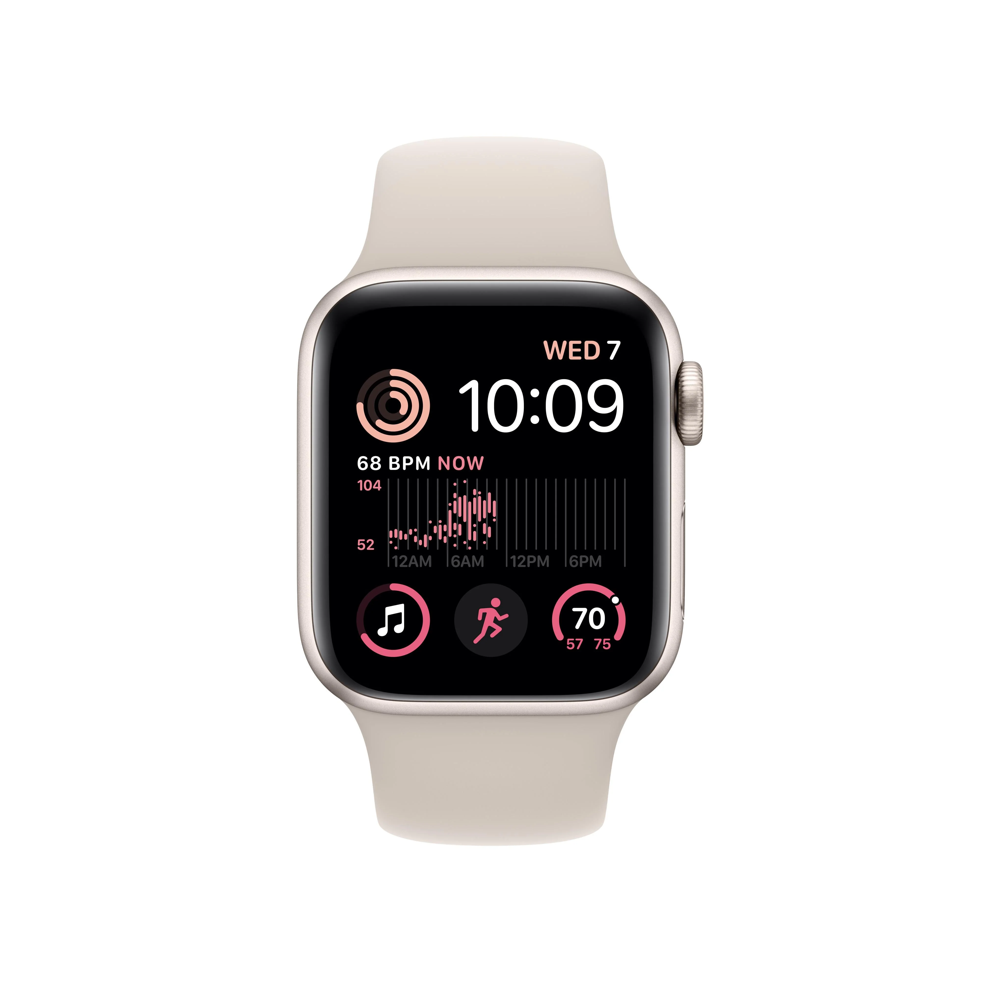 Apple Watch SE GPS 40mm Starlight Aluminium Case with Starlight Sport Band - Regular - Image 2