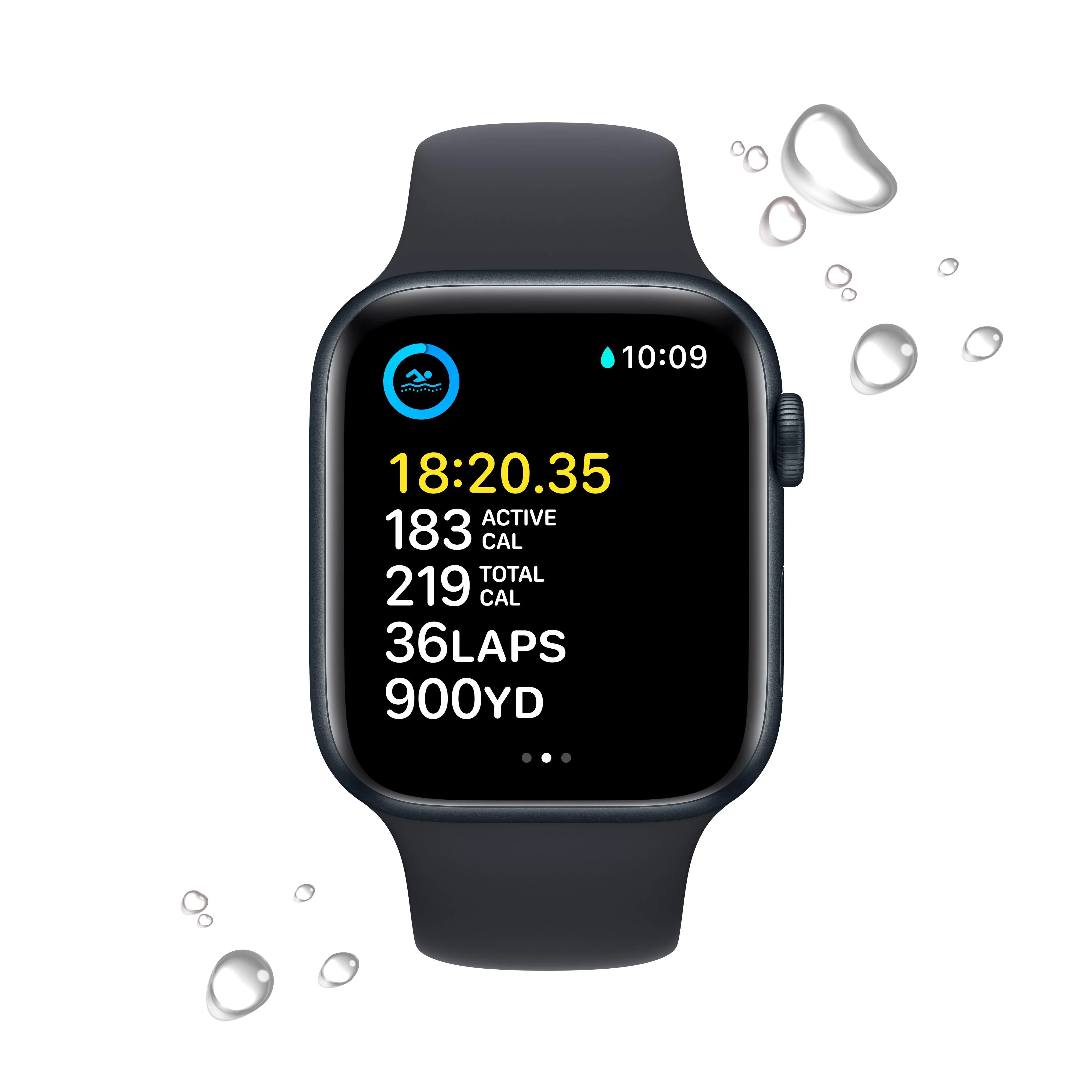 Apple Watch SE GPS 44mm Midnight Aluminium Case with Midnight Sport Band - Regular - Image 4
