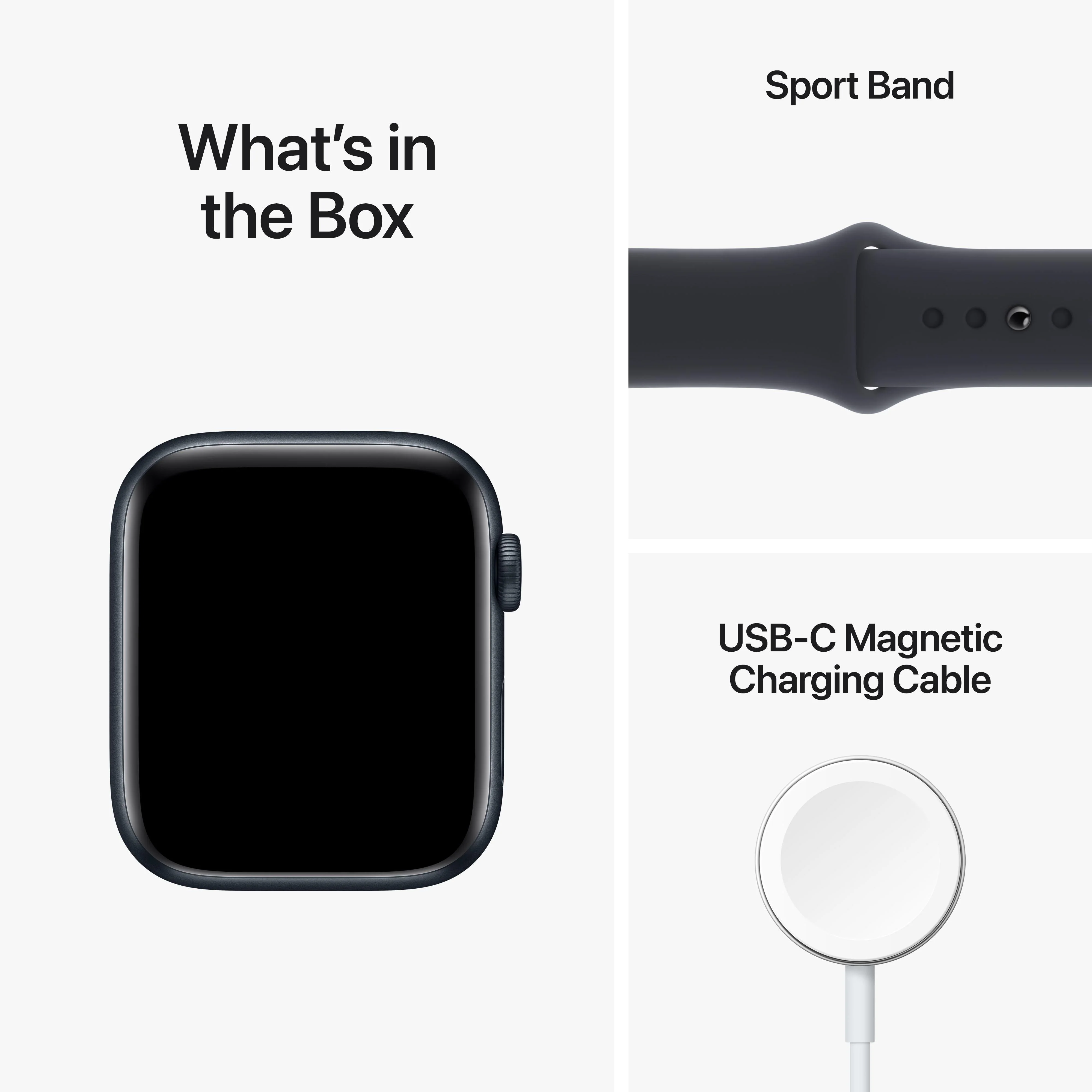 Apple Watch SE GPS 44mm Midnight Aluminium Case with Midnight Sport Band - Regular - Image 9