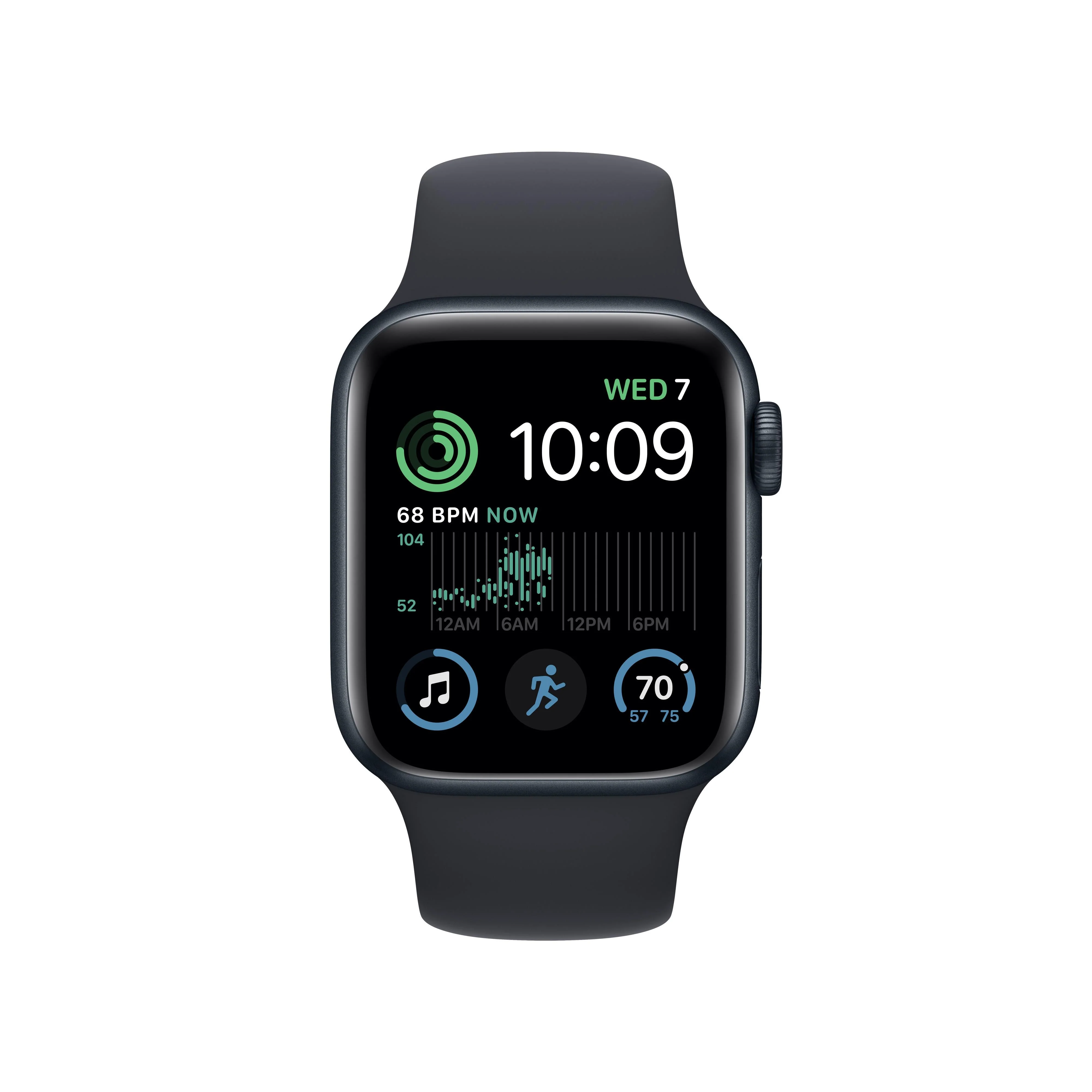 Apple Watch SE GPS + Cellular 40mm Midnight Aluminium Case with Midnight Sport Band - Regular - Image 2