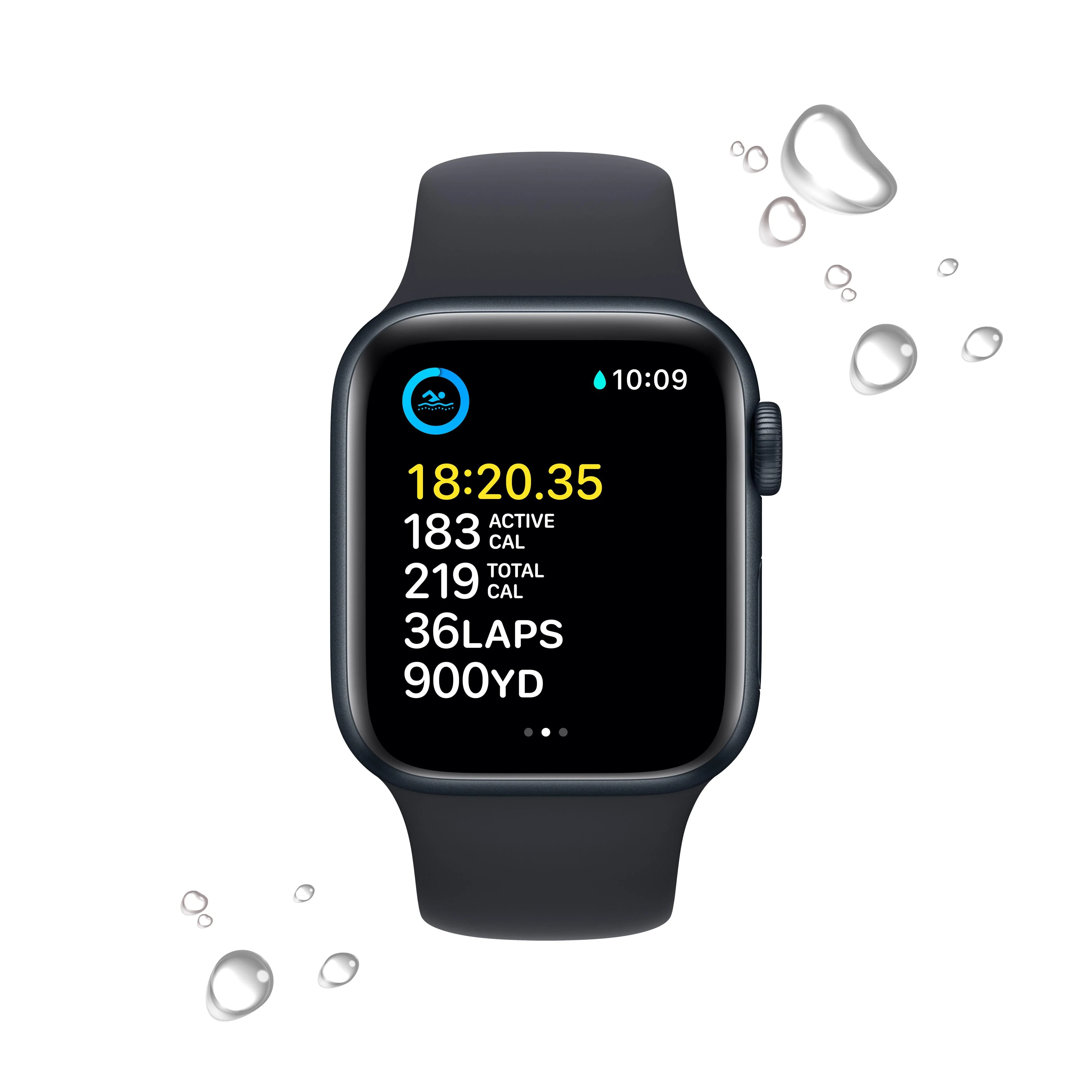 Apple Watch SE GPS + Cellular 40mm Midnight Aluminium Case with Midnight Sport Band - Regular - Image 4