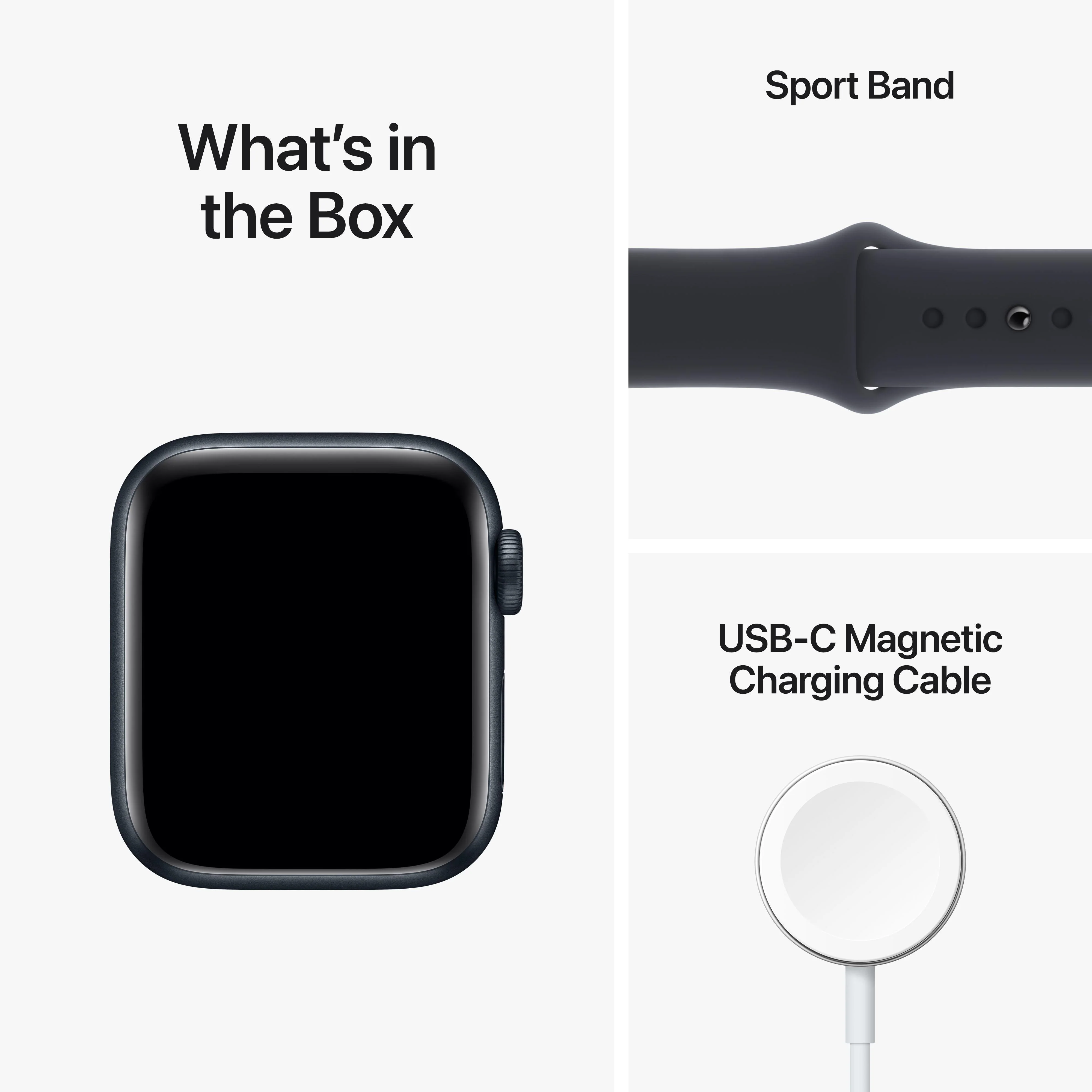 Apple Watch SE GPS + Cellular 40mm Midnight Aluminium Case with Midnight Sport Band - Regular - Image 9