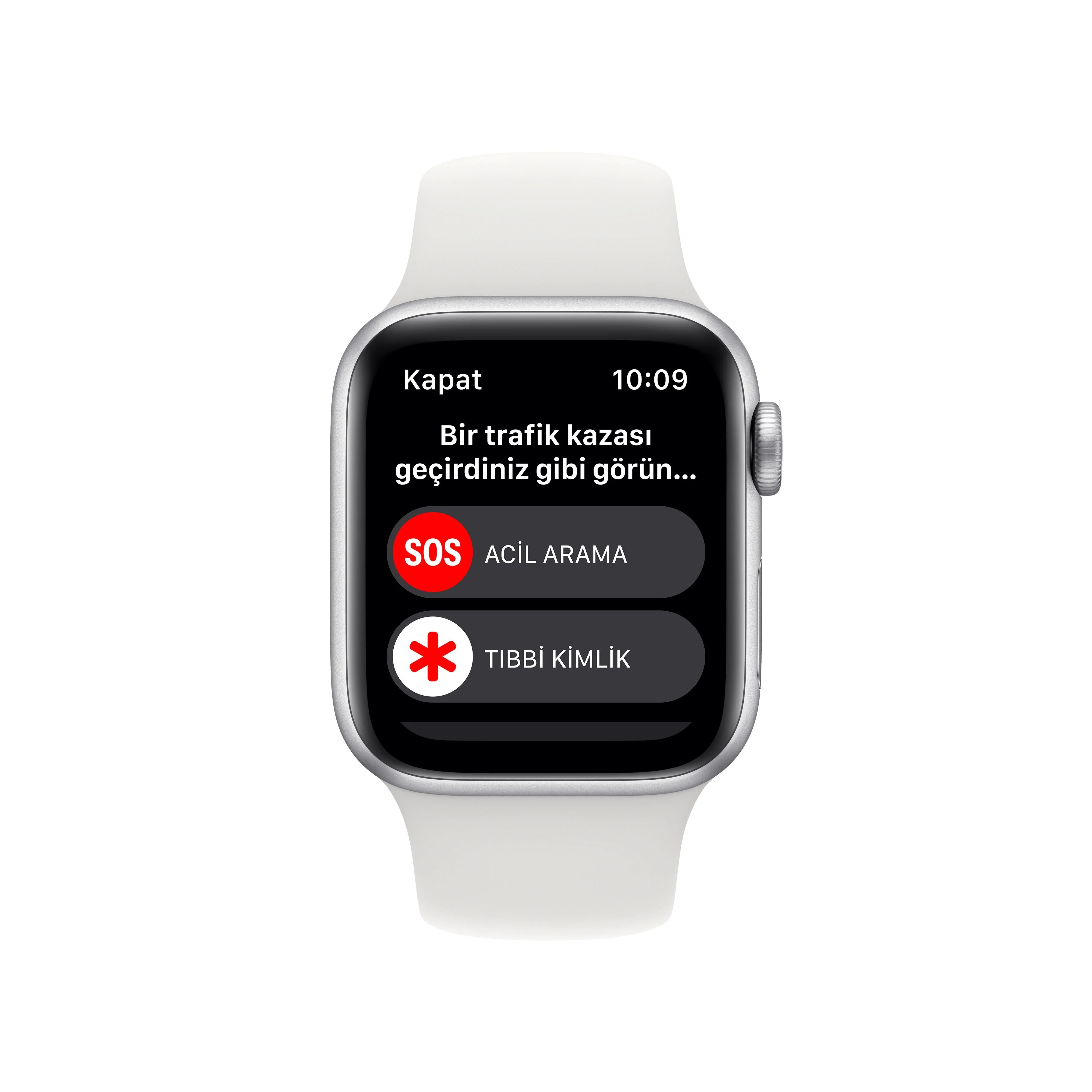 Apple Watch SE GPS + Cellular 40mm Silver Aluminium Case with White Sport Band - Regular - Image 6
