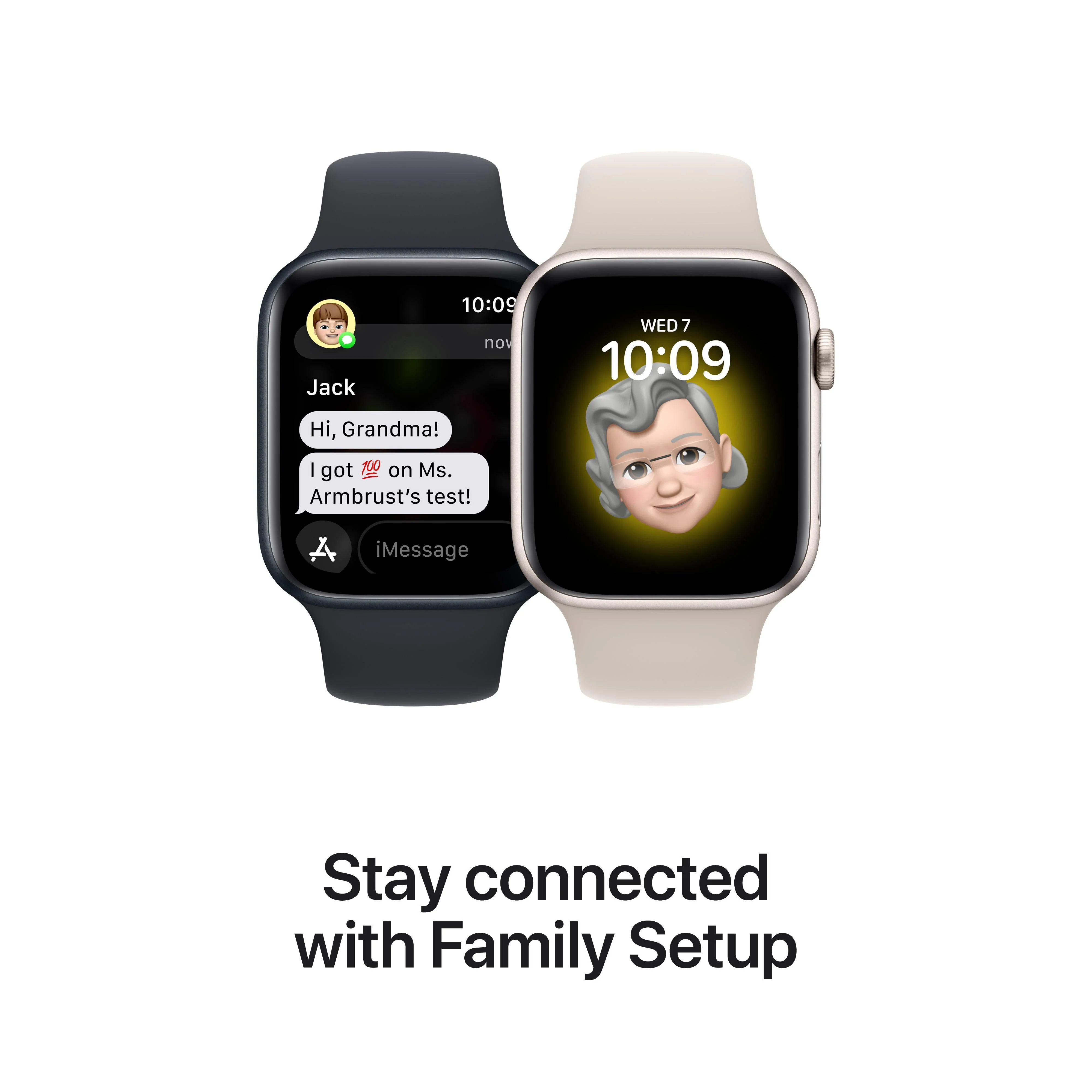 Apple Watch SE GPS + Cellular 44mm Starlight Aluminium Case with Starlight Sport Band - Regular - Image 5