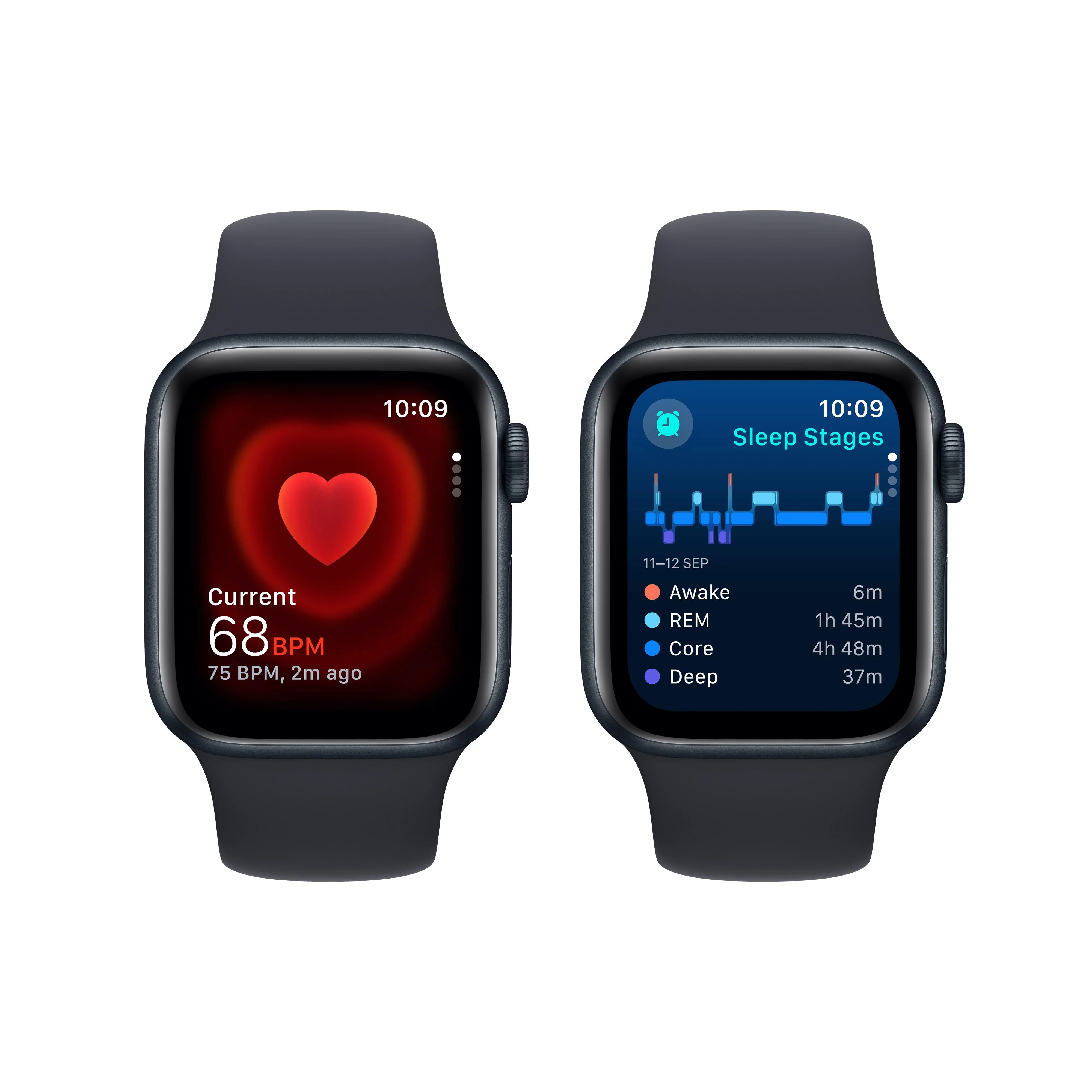 Apple Watch SE GPS 40mm Midnight Aluminium Case with Midnight Sport Band - S/M - Image 5