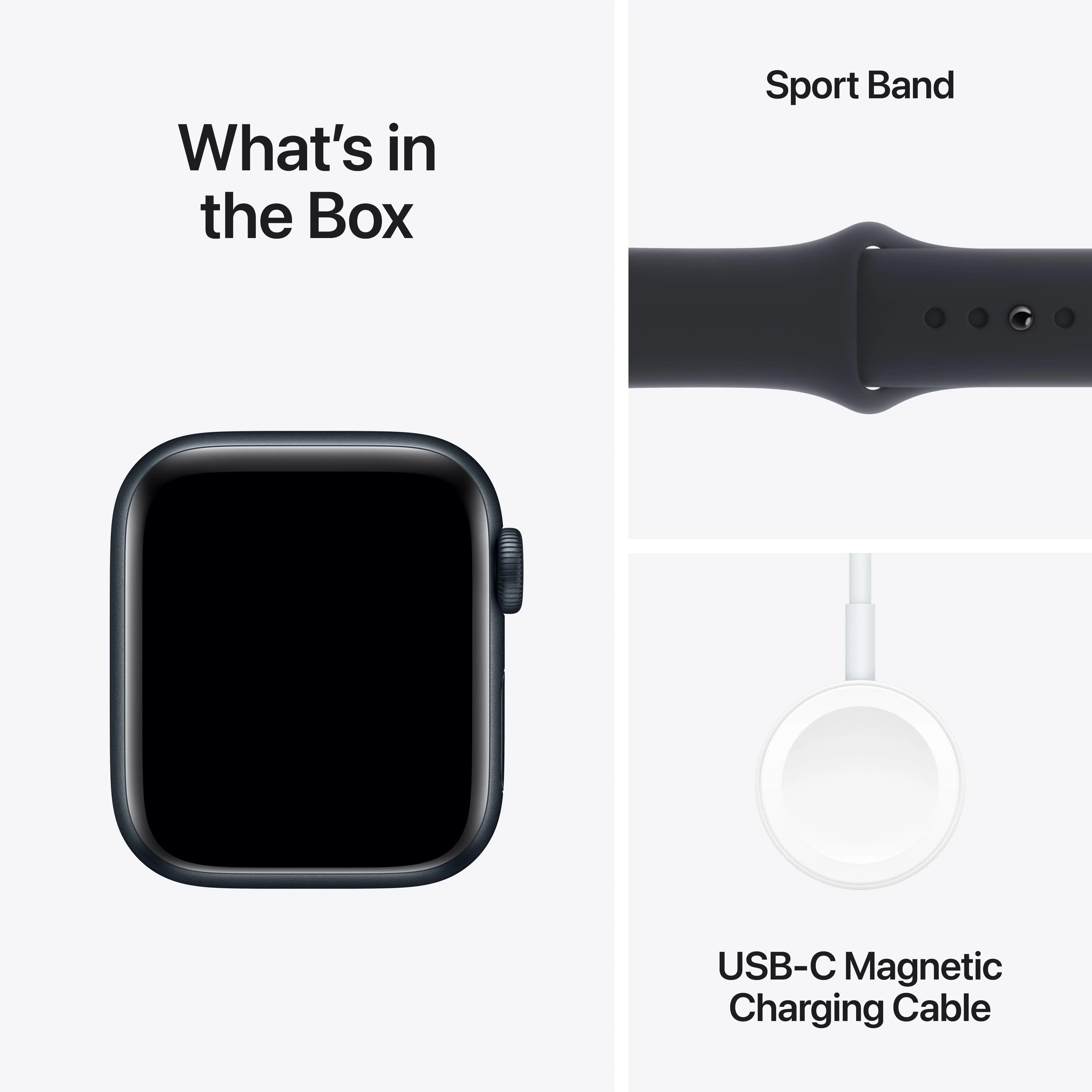 Apple Watch SE GPS 40mm Midnight Aluminium Case with Midnight Sport Band - S/M - Image 8