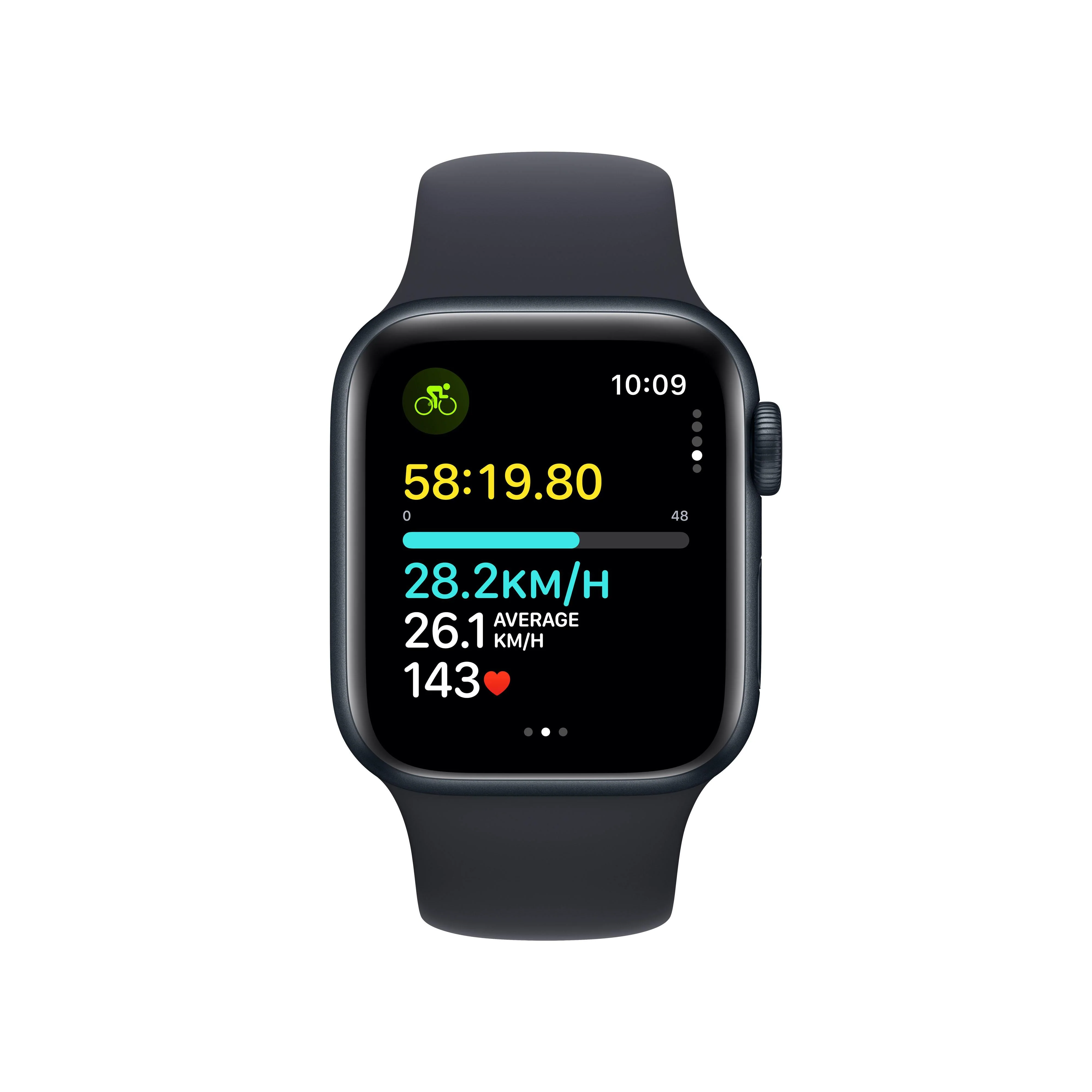 Apple Watch SE GPS 40mm Midnight Aluminium Case with Midnight Sport Band - M/L - Image 6
