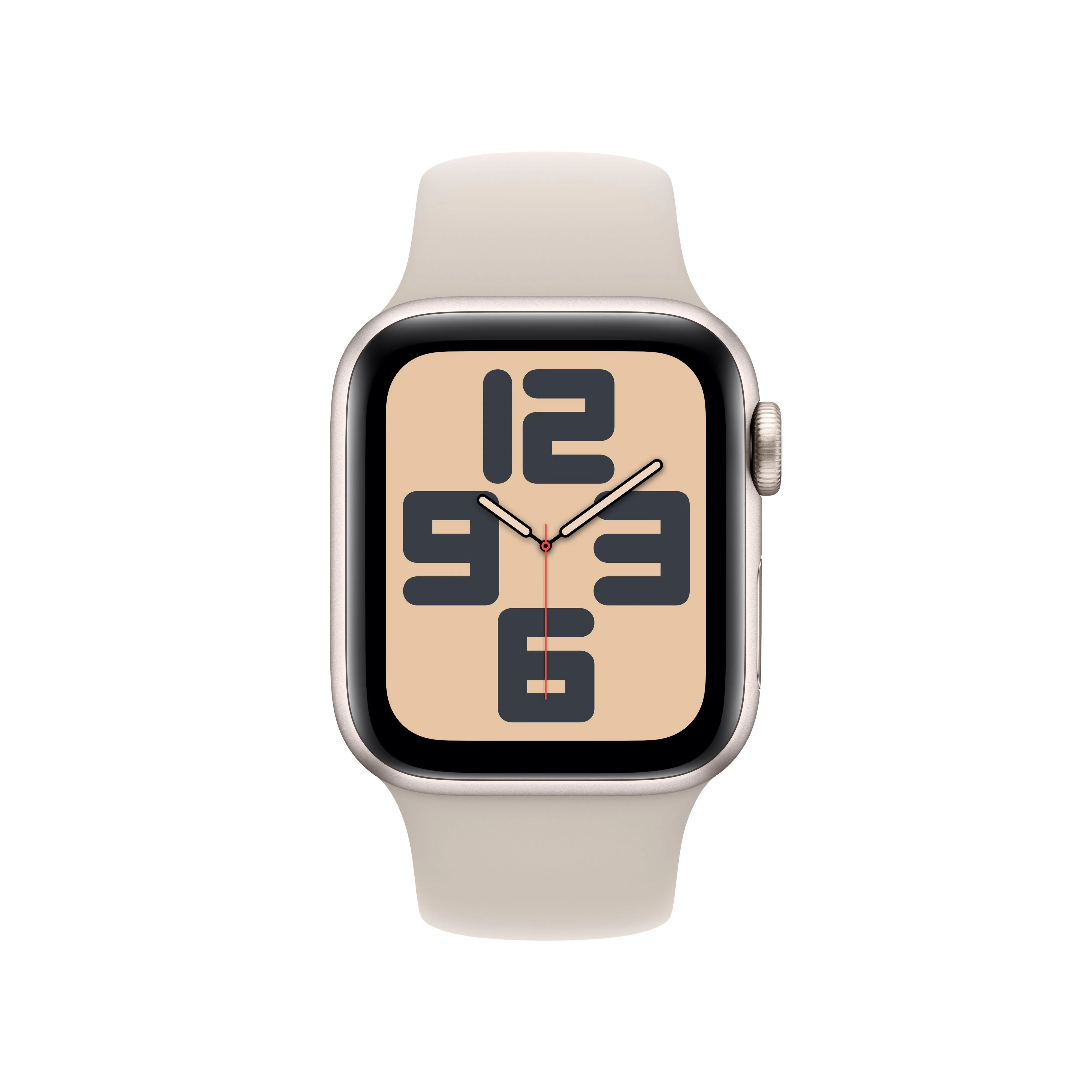 Apple Watch SE GPS + Cellular 40mm Starlight Aluminium Case with Starlight Sport Band - M/L - Image 2