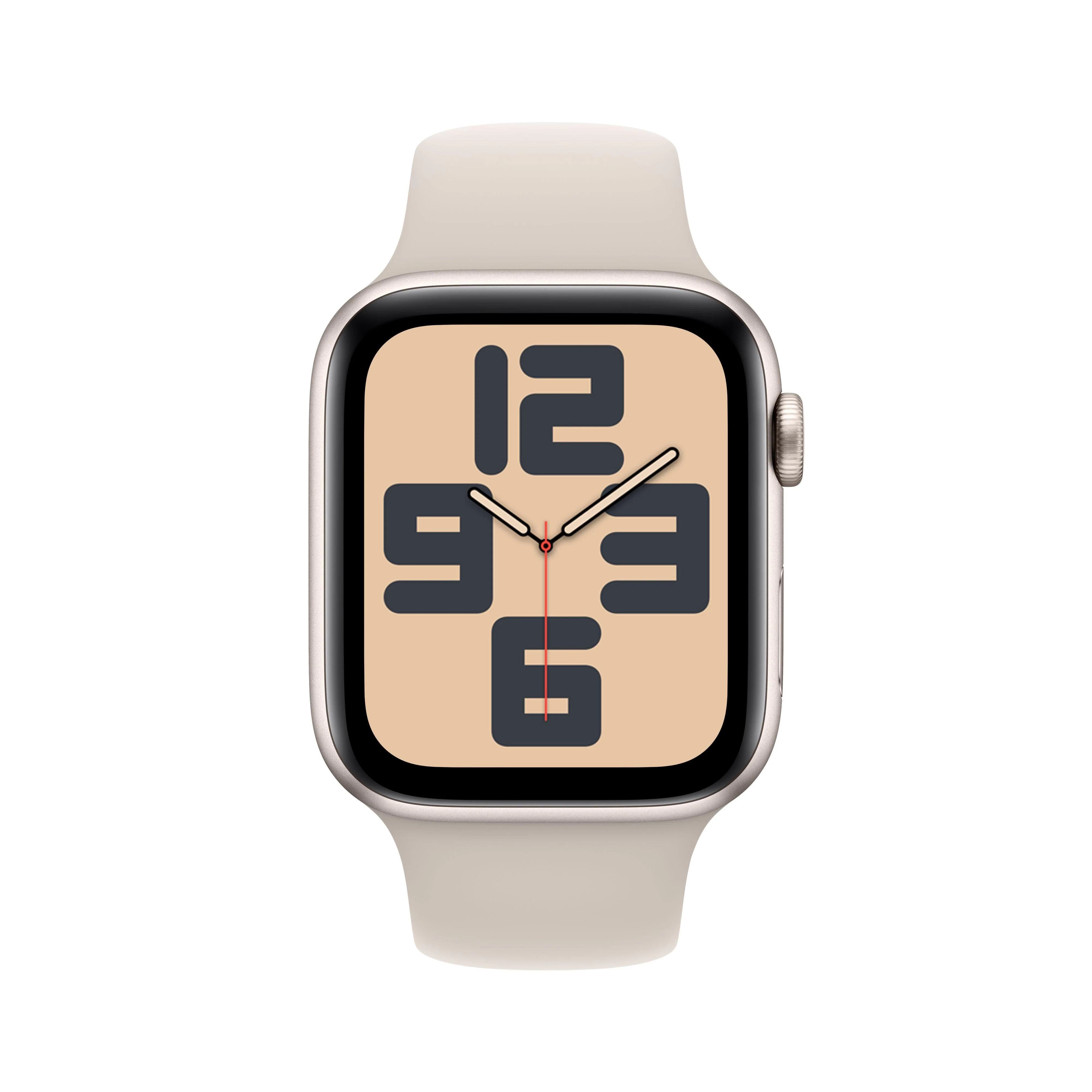 Apple Watch SE GPS + Cellular 44mm Starlight Aluminium Case with Starlight Sport Band - S/M - Image 2
