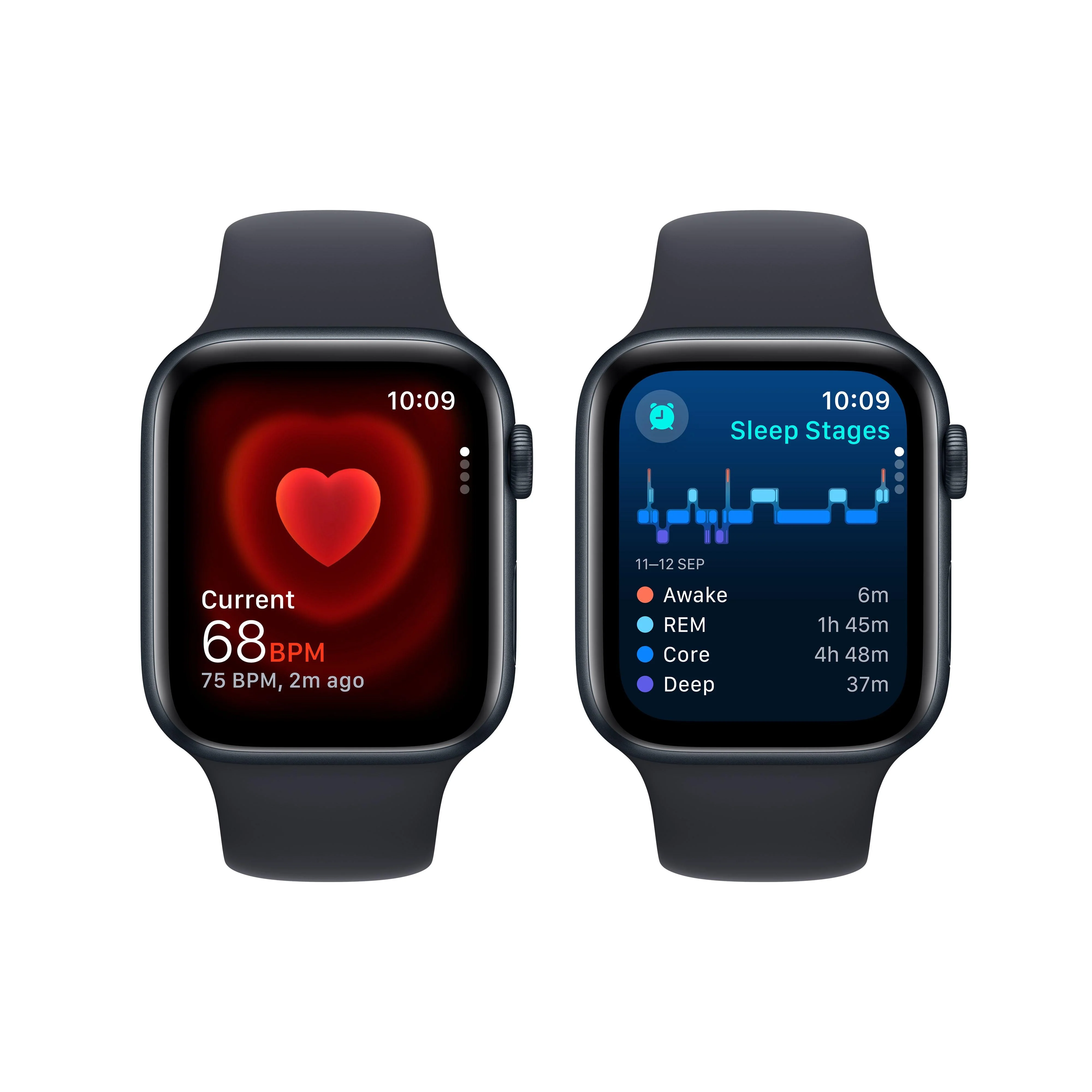 Apple Watch SE GPS + Cellular 44mm Midnight Aluminium Case with Midnight Sport Band - S/M - Image 5