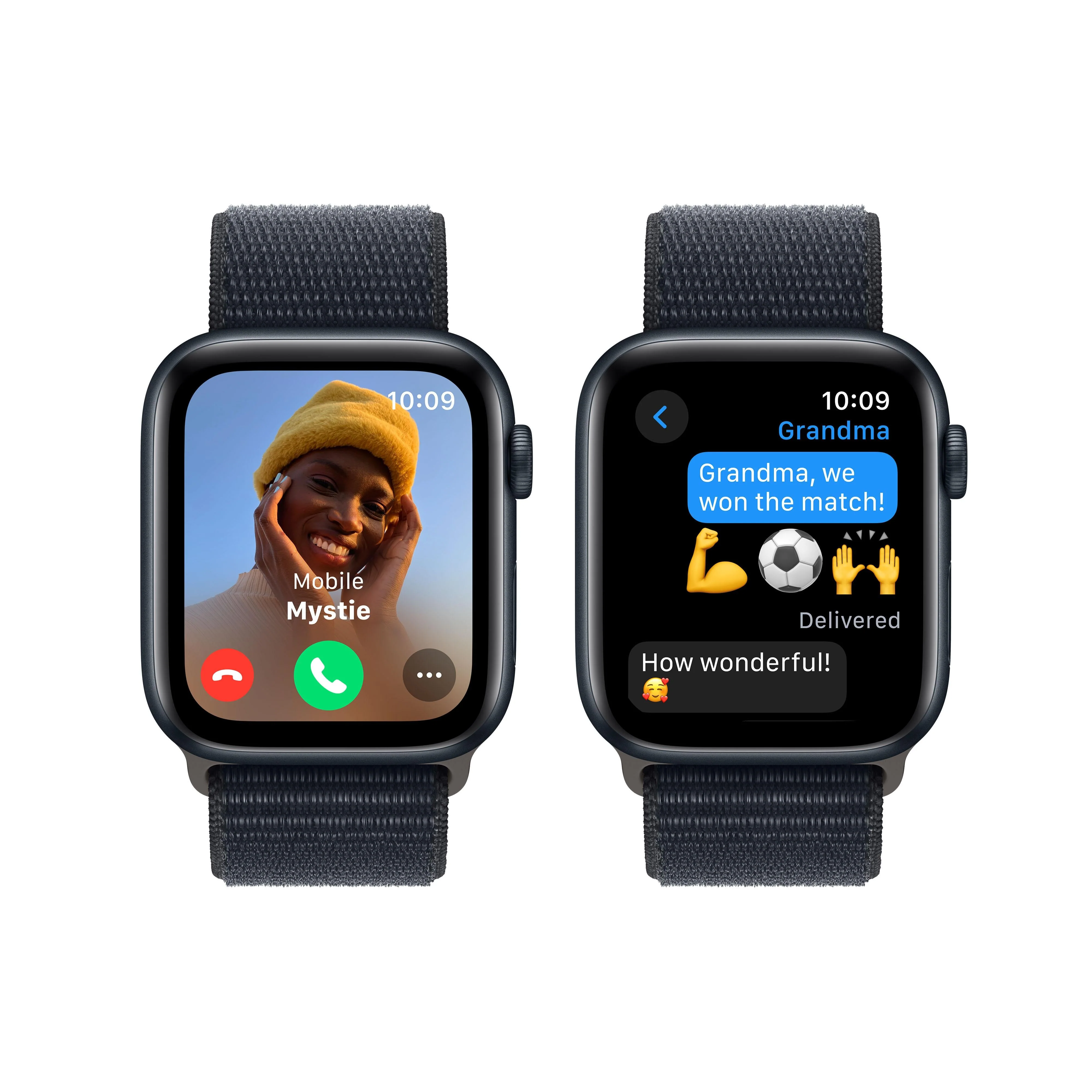 Apple Watch SE GPS 44mm Midnight Aluminium Case with Midnight Sport Loop - Image 4