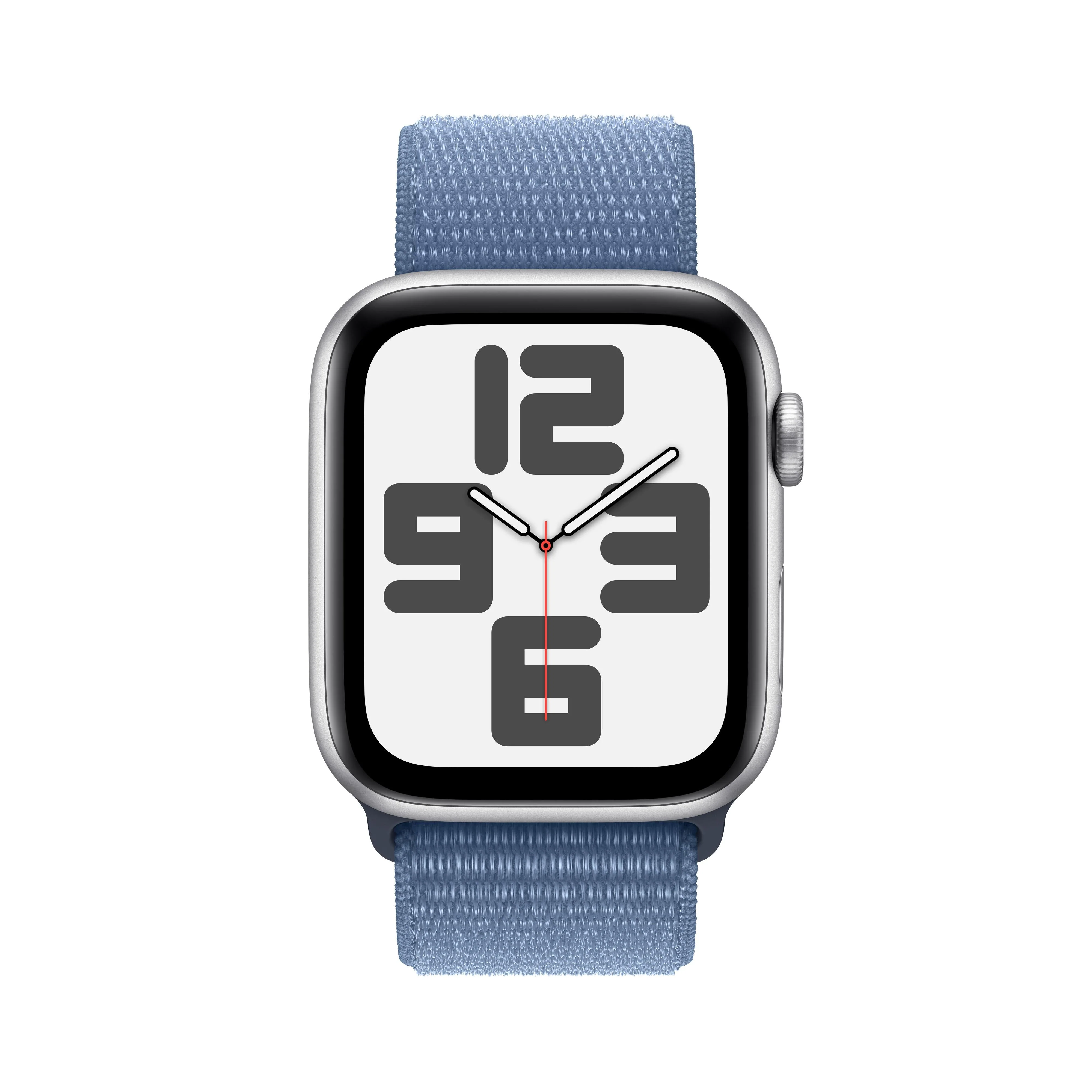 Apple Watch SE GPS 44mm Silver Aluminium Case with Winter Blue Sport Loop - Image 2