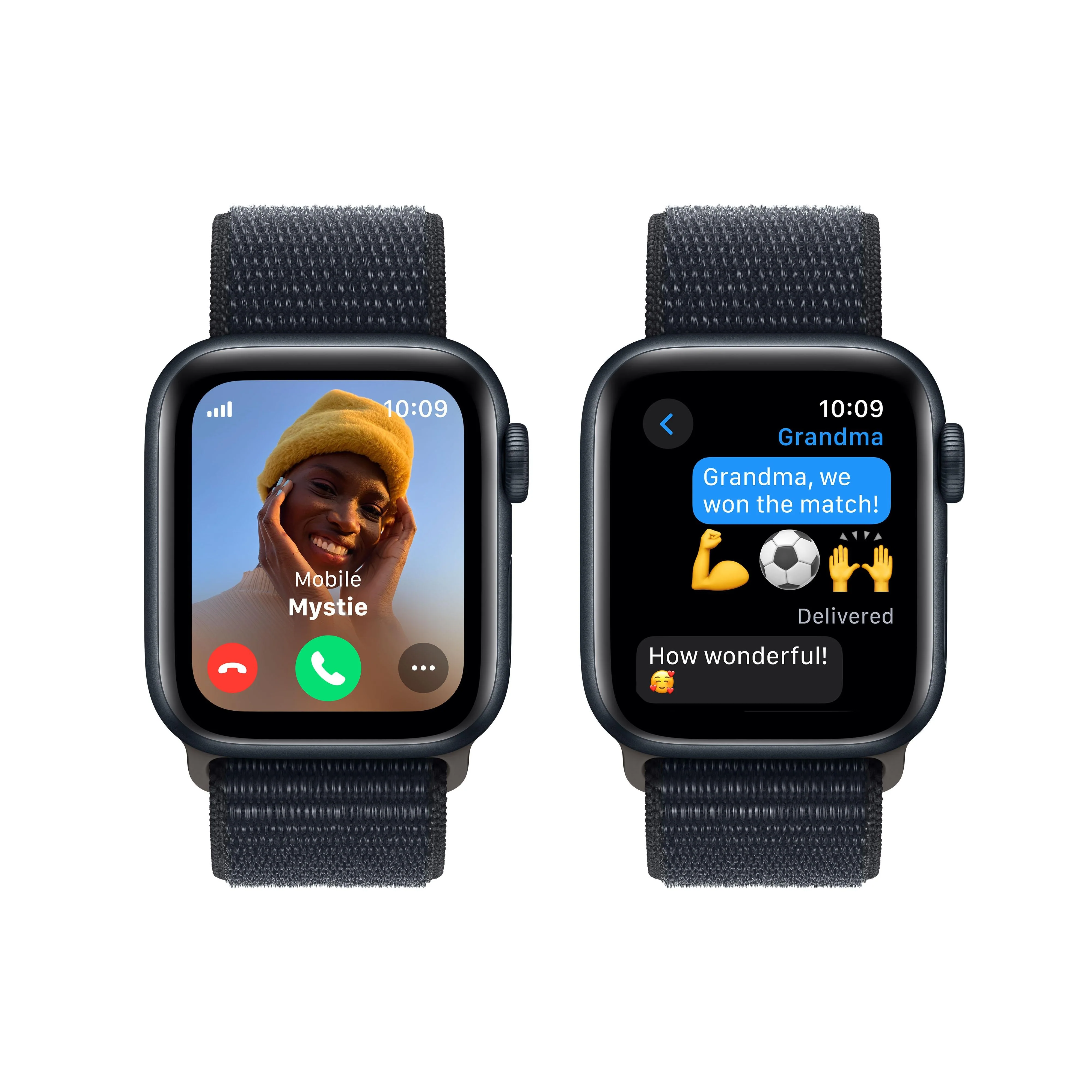 Apple Watch SE GPS + Cellular 40mm Midnight Aluminium Case with Midnight Sport Loop - Image 4