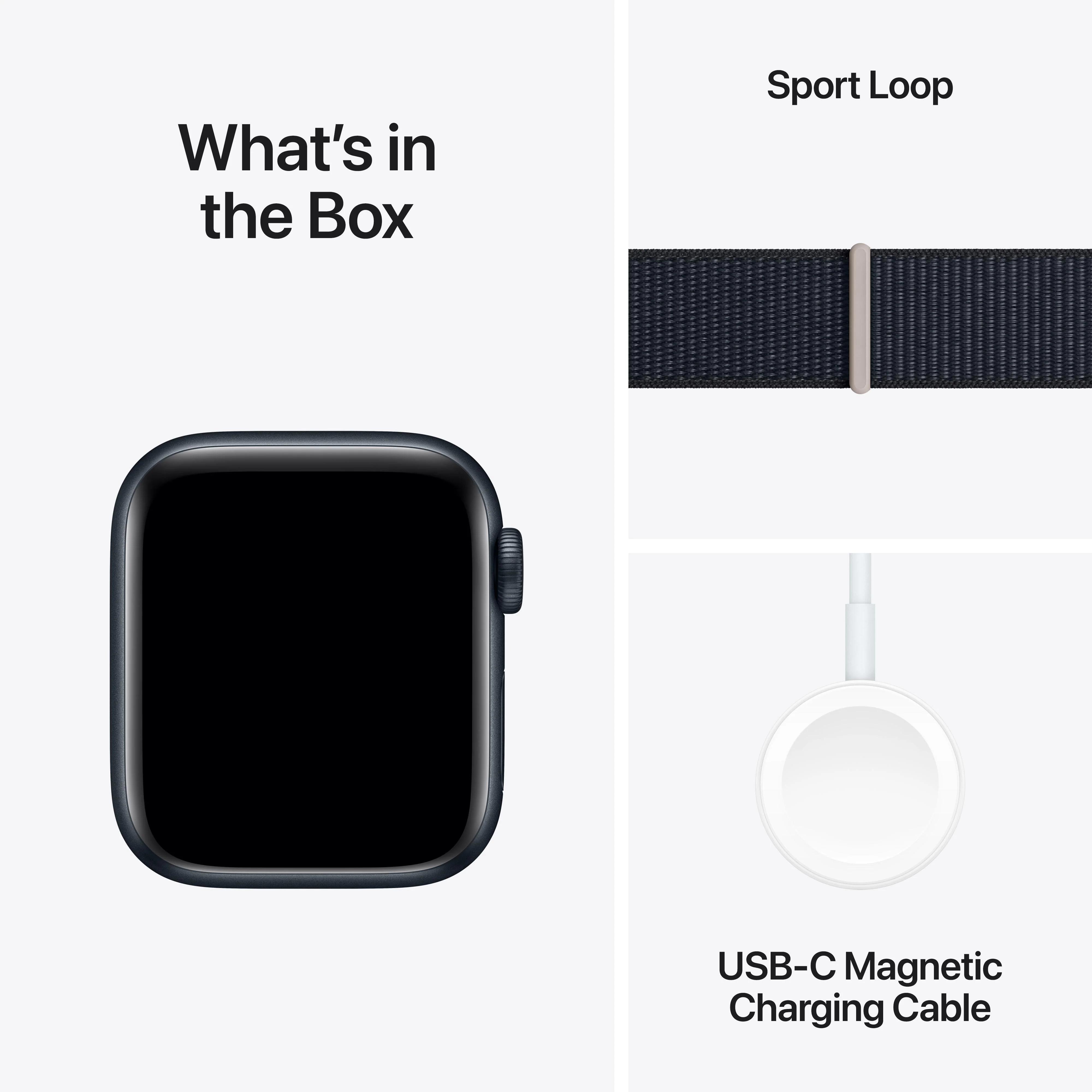 Apple Watch SE GPS + Cellular 40mm Midnight Aluminium Case with Midnight Sport Loop - Image 8