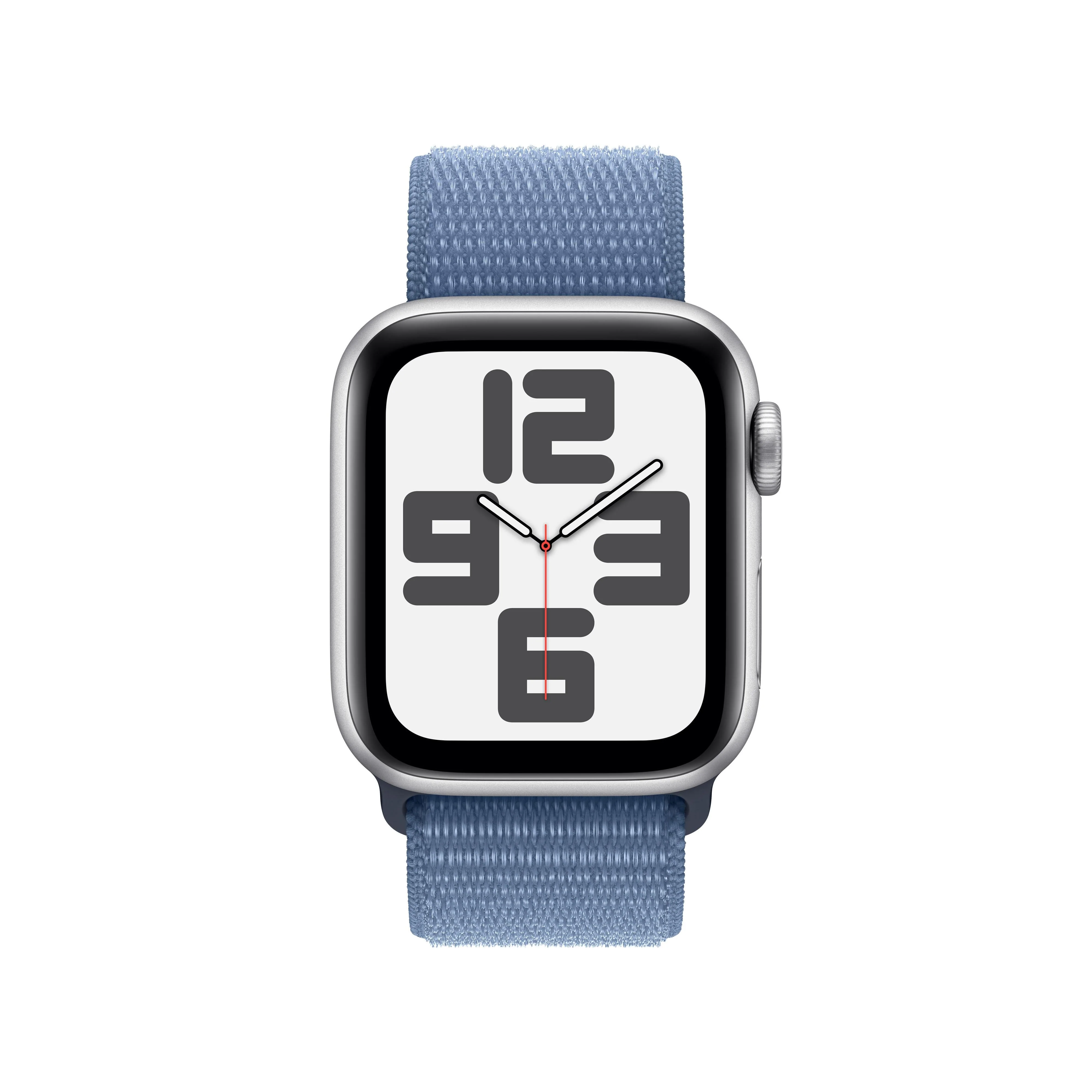 Apple Watch SE GPS + Cellular 40mm Silver Aluminium Case with Winter Blue Sport Loop - Image 2