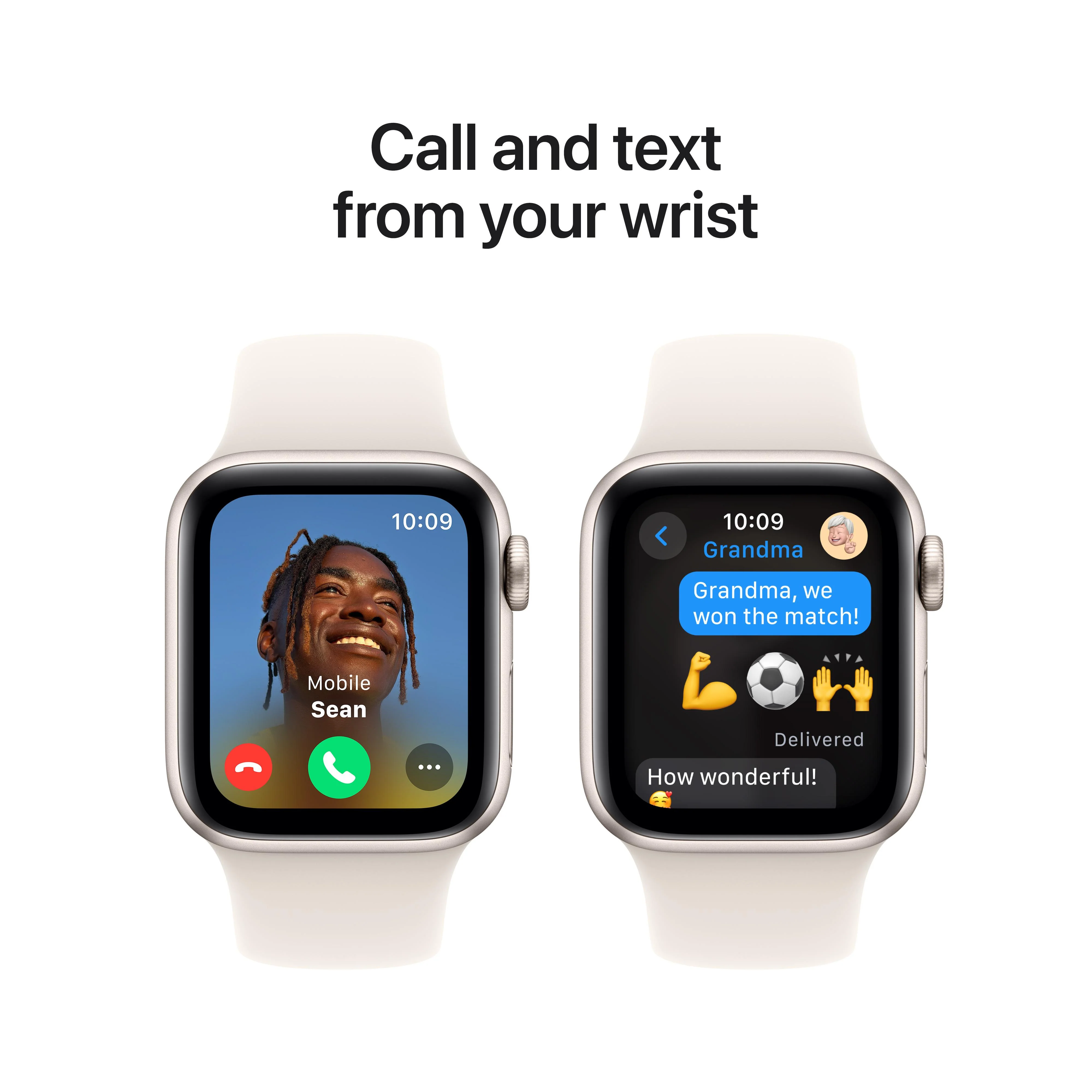 Apple Watch SE GPS 40mm Starlight Aluminium Case with Starlight Sport Band - M/L - Image 4