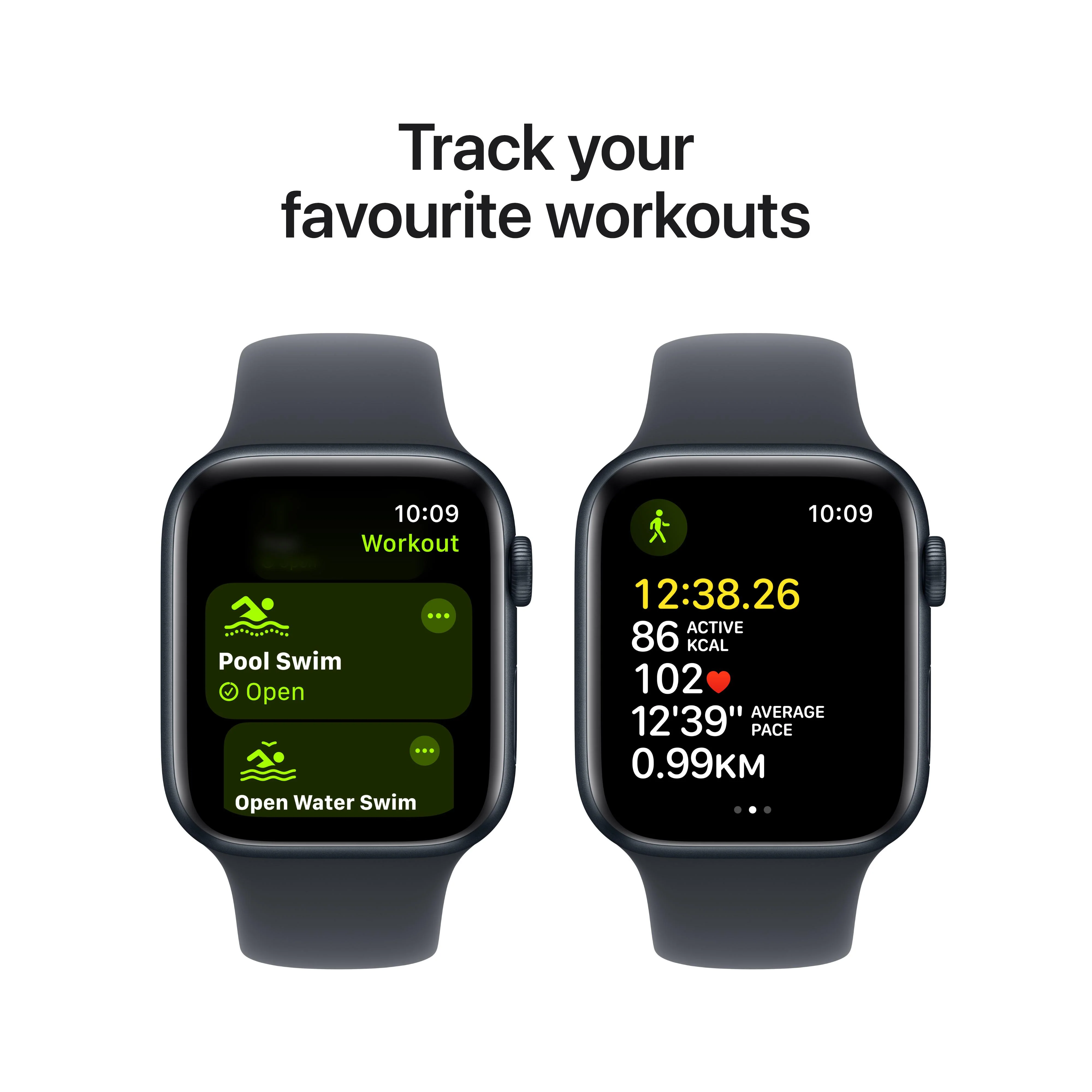 Apple Watch SE GPS 44mm Midnight Aluminium Case with Midnight Sport Band - S/M - Image 6