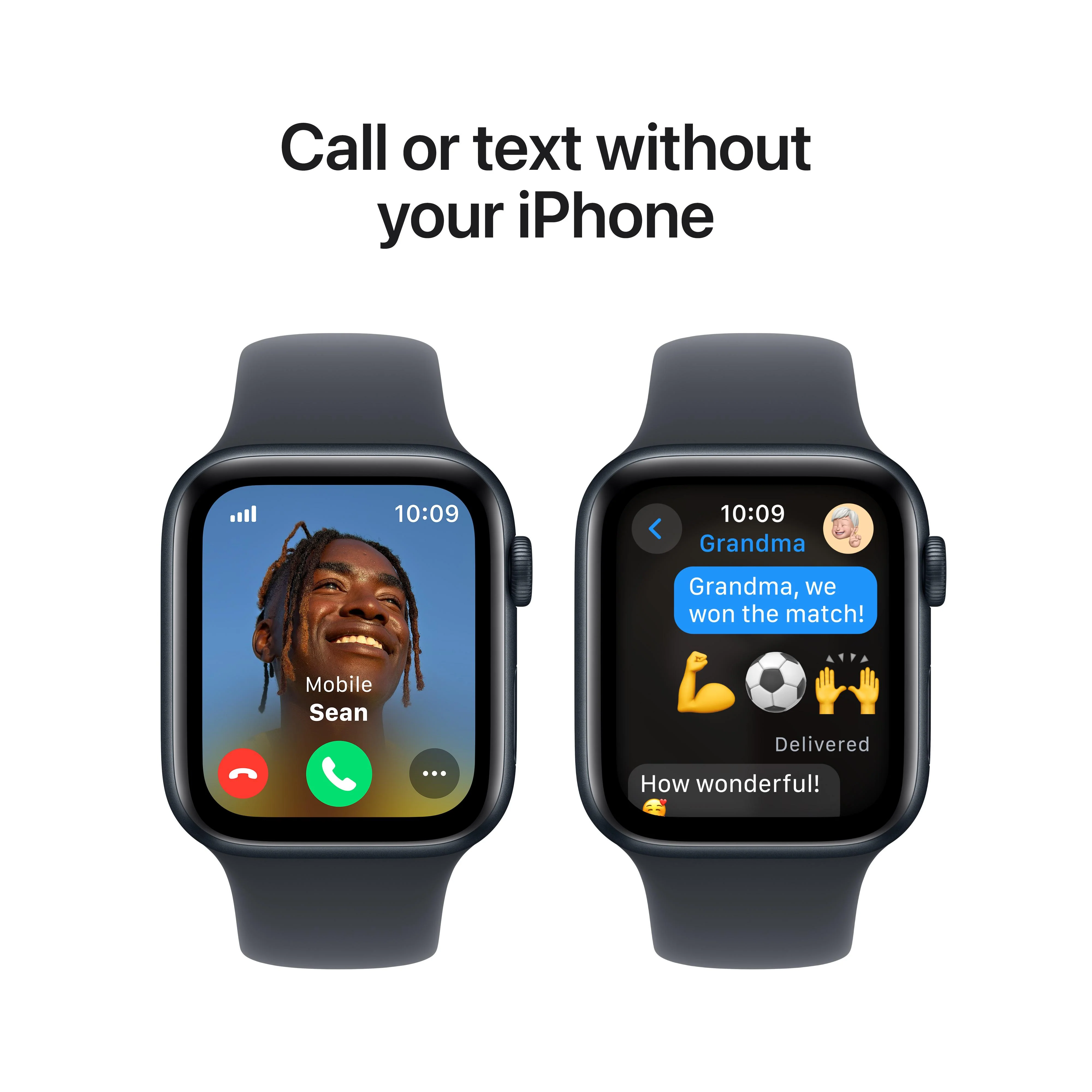 Apple Watch SE GPS + Cellular 44mm Midnight Aluminium Case with Midnight Sport Band - S/M - Image 4