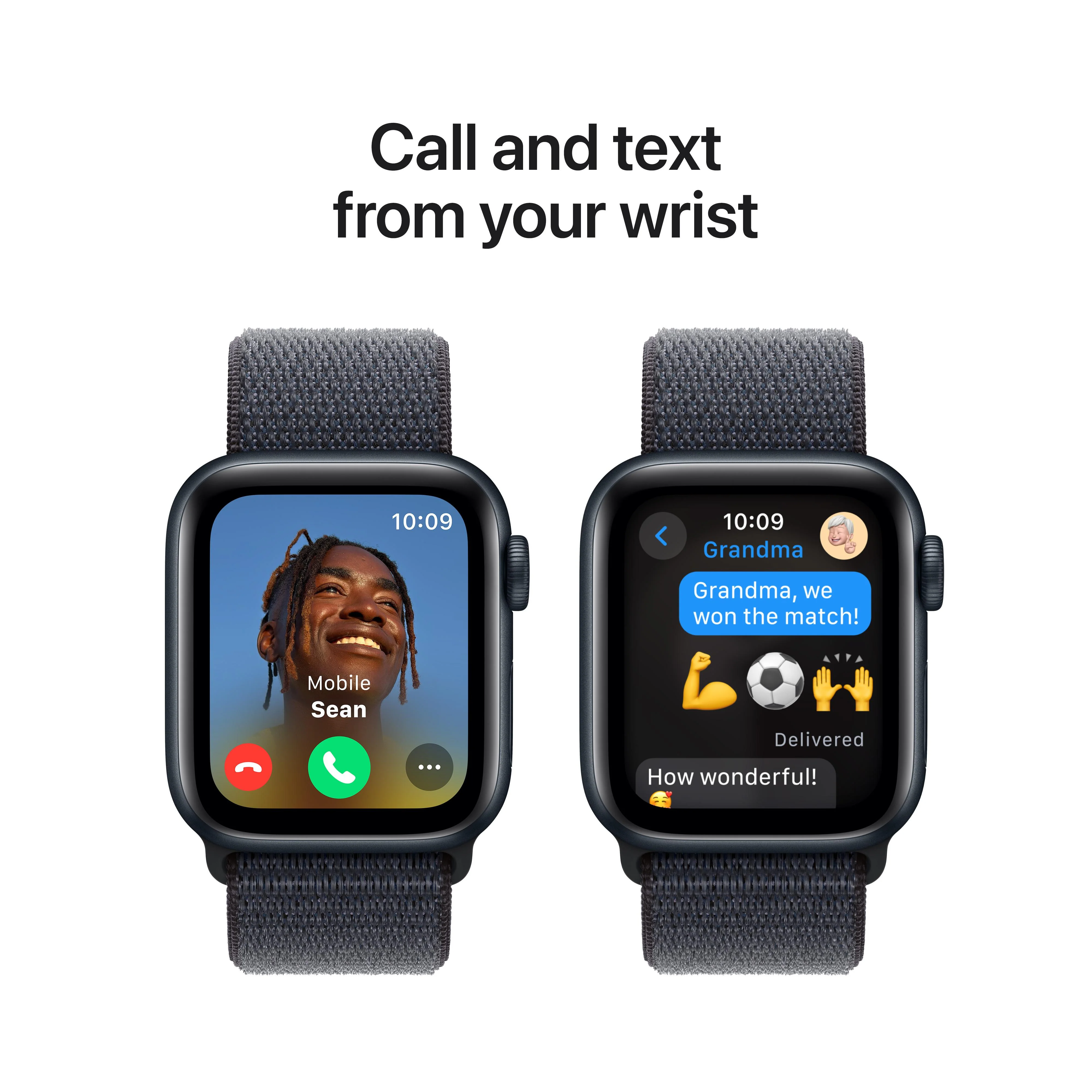 Apple Watch SE GPS 40mm Midnight Aluminium Case with Ink Sport Loop - Image 4