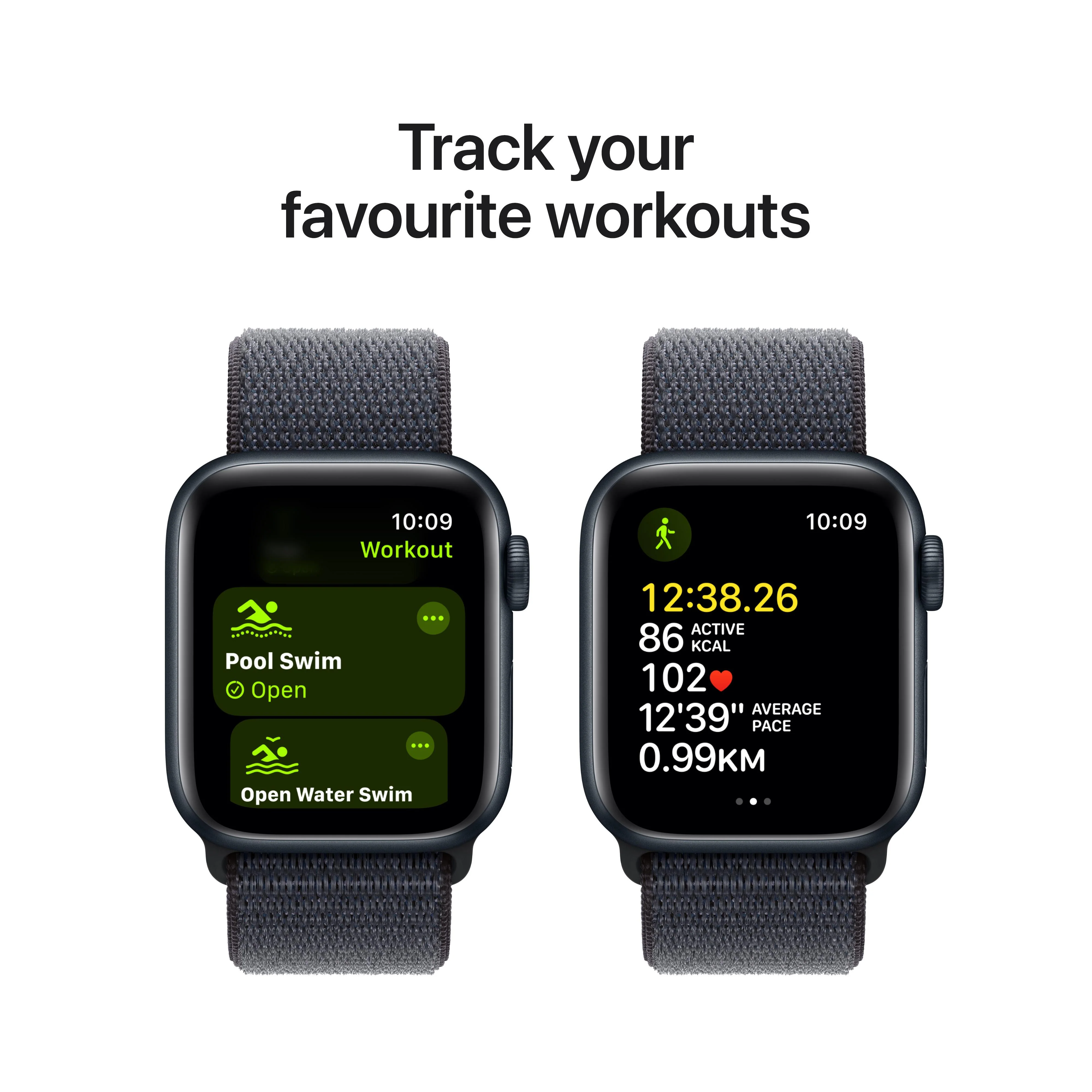 Apple Watch SE GPS 40mm Midnight Aluminium Case with Ink Sport Loop - Image 6